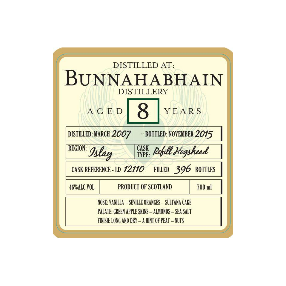 Bunnahabhain 2007 8 Years Single Malt Whisky