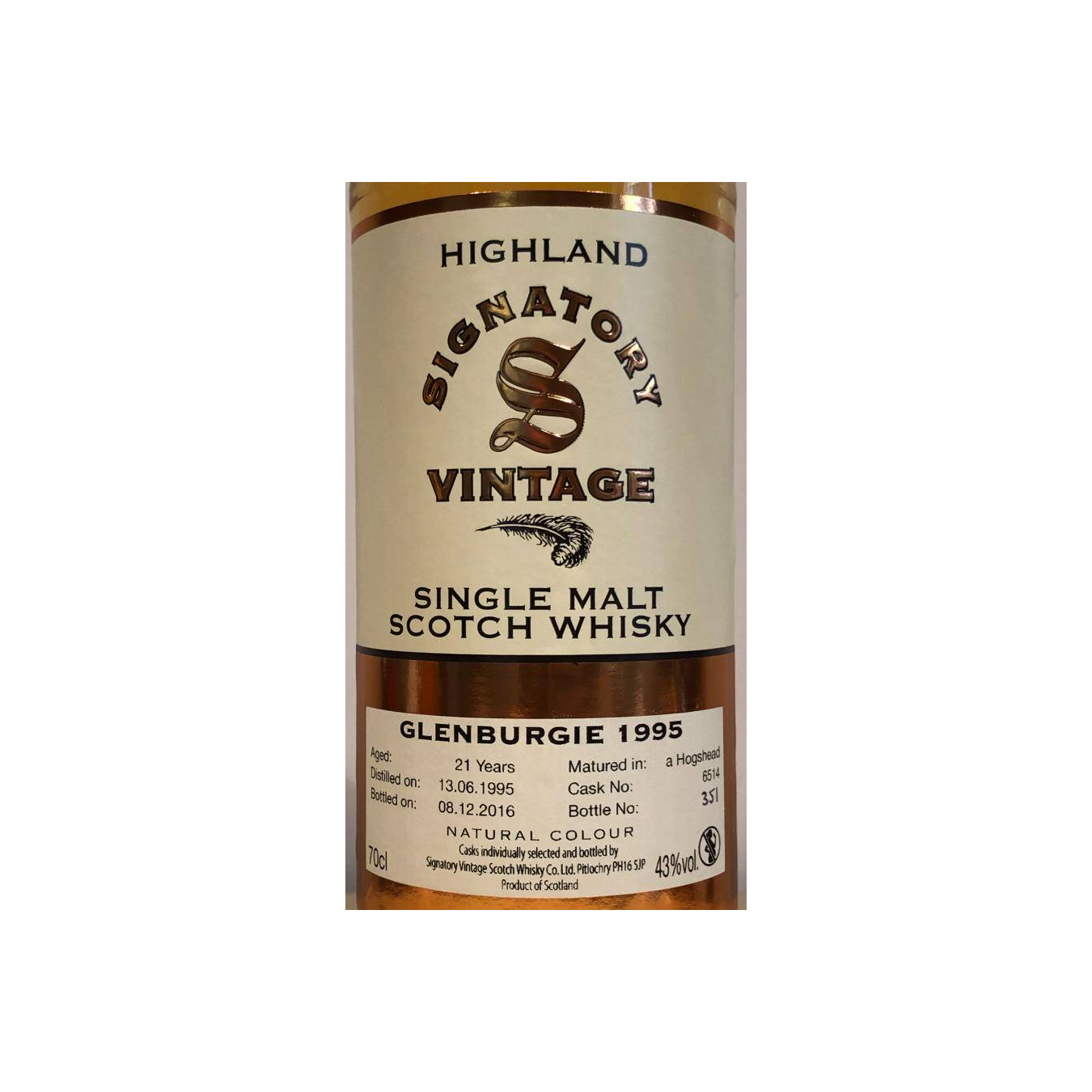Glenburgie Vintage Collection 1995 21 Years Single Malt Whisky 2