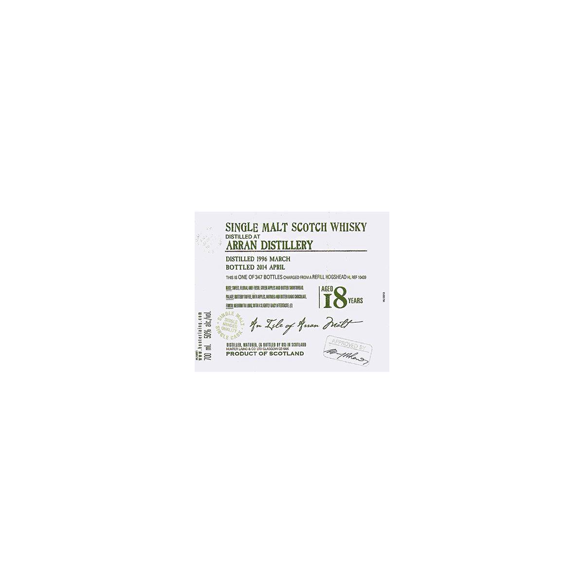 Arran Old Malt Cask 1996 18 Years Single Malt Whisky 2