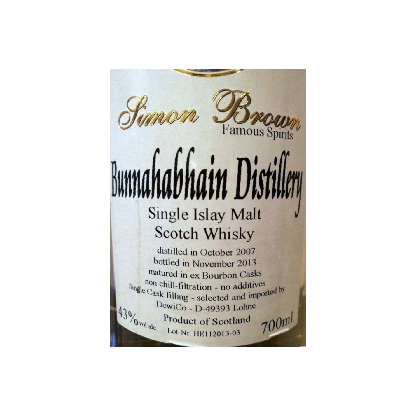 Bunnahabhain 2007 6 Years Single Malt Whisky 3