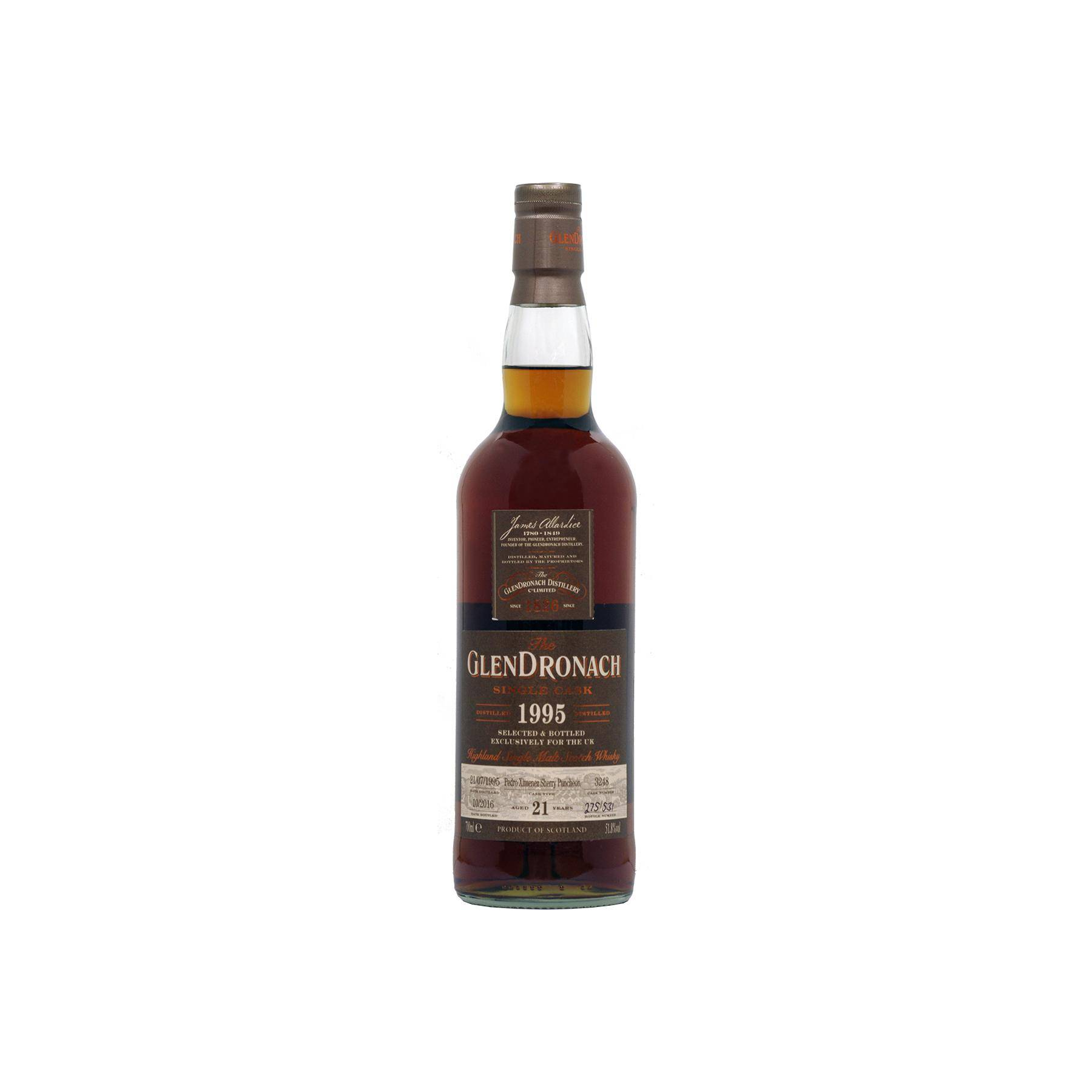 GlenDronach Single Cask 1995 21 Years Single Malt Whisky