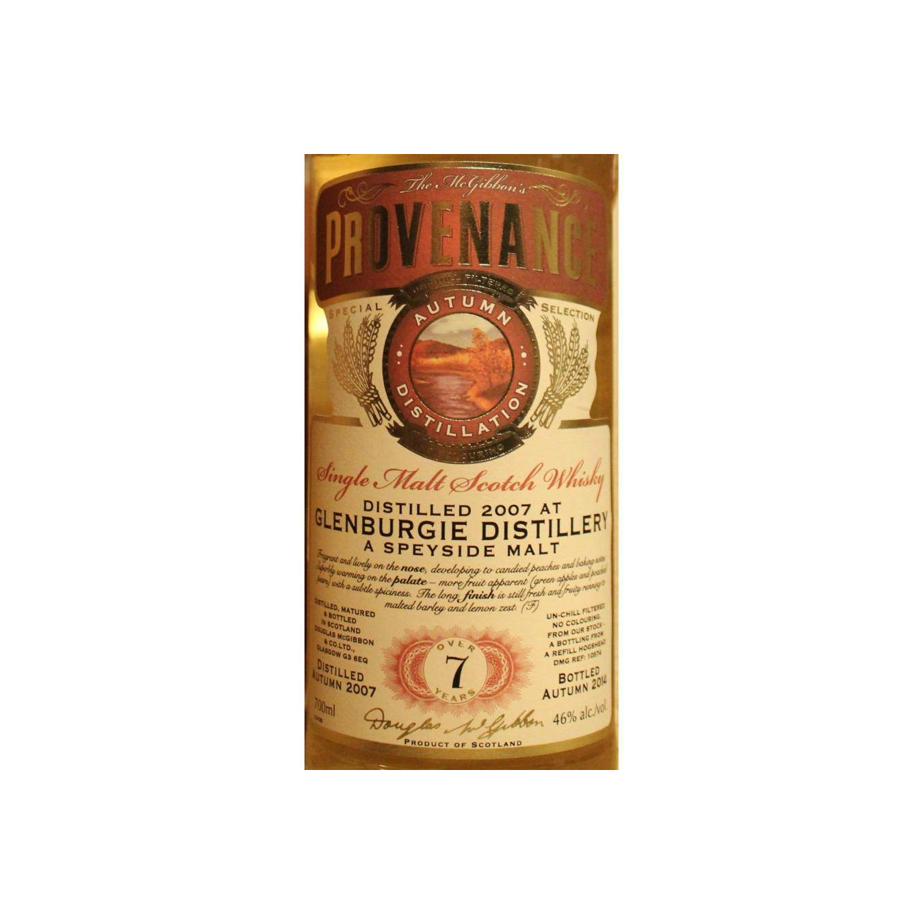 Glenburgie McGibbon's Provenance 2007 7 Years Single Malt Whisky