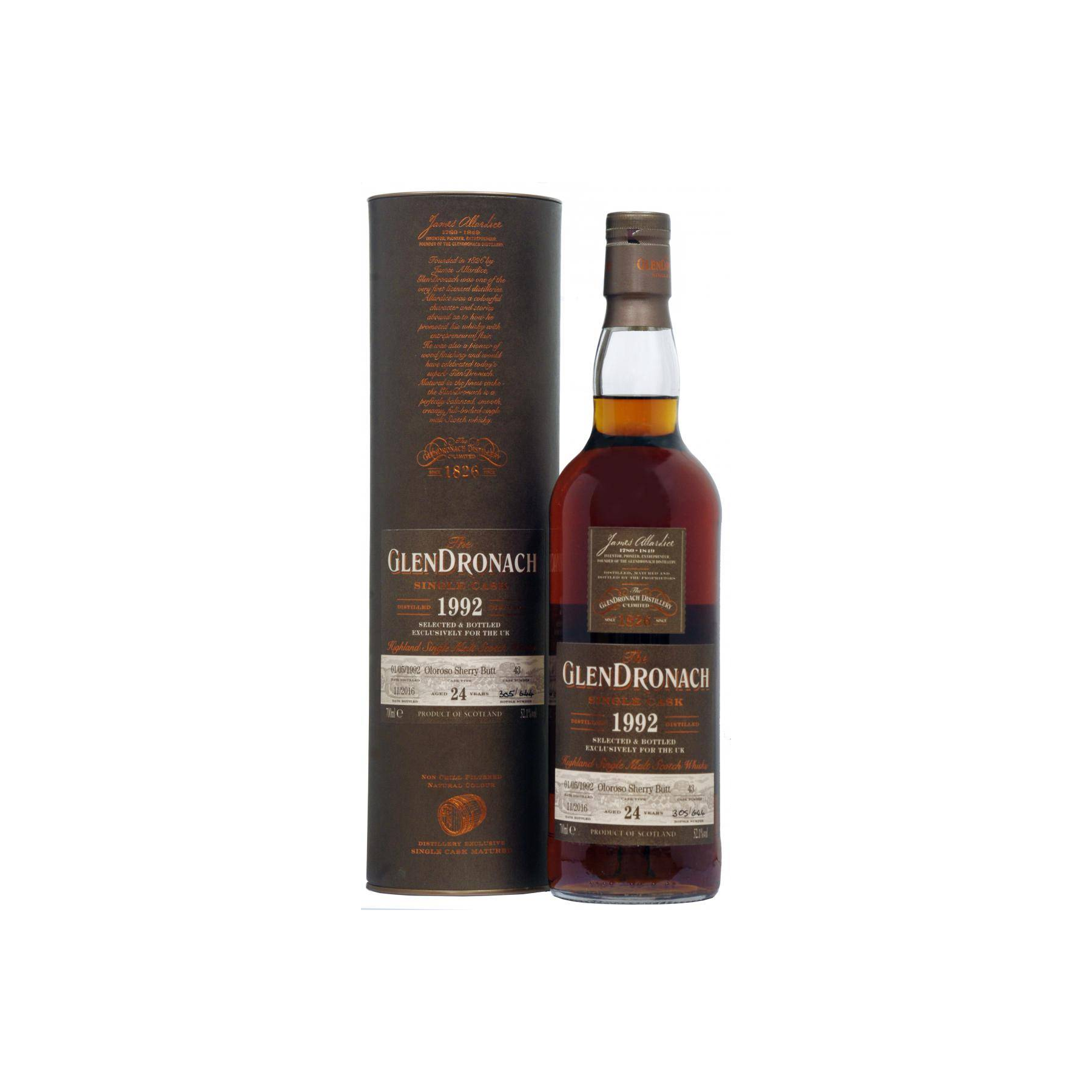 GlenDronach Single Cask 1992 24 Years Single Malt Whisky 2