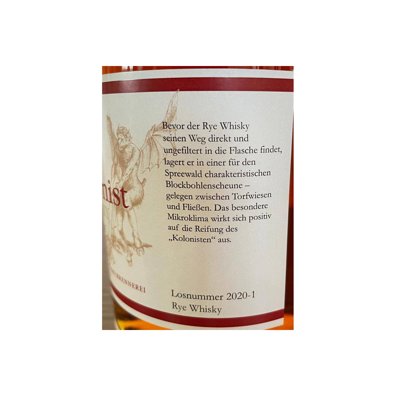 Der Kolonist Rye Whisky 3