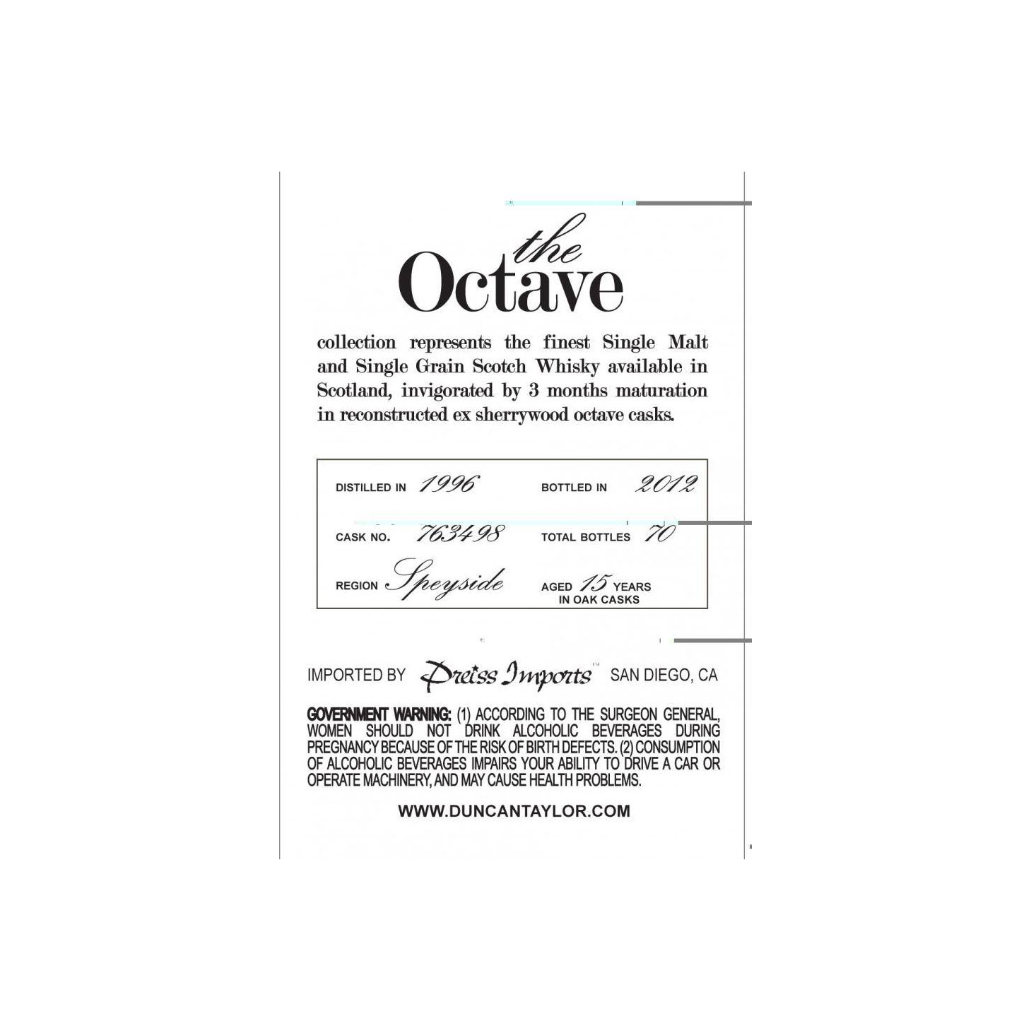 Linkwood The Octave 1996 15 Years Single Malt Whisky 2
