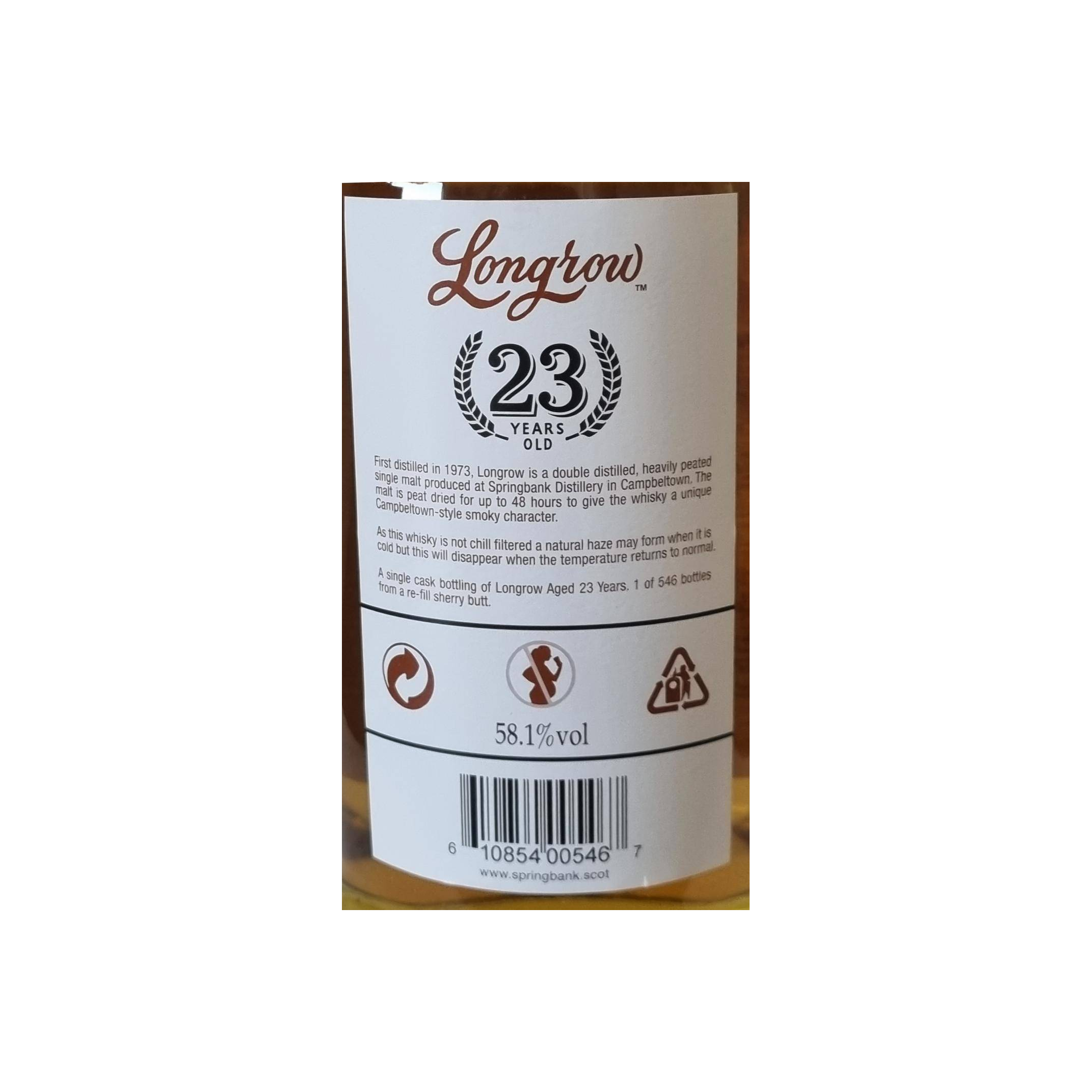 Longrow Single Cask 23 Years Single Malt Whisky 2