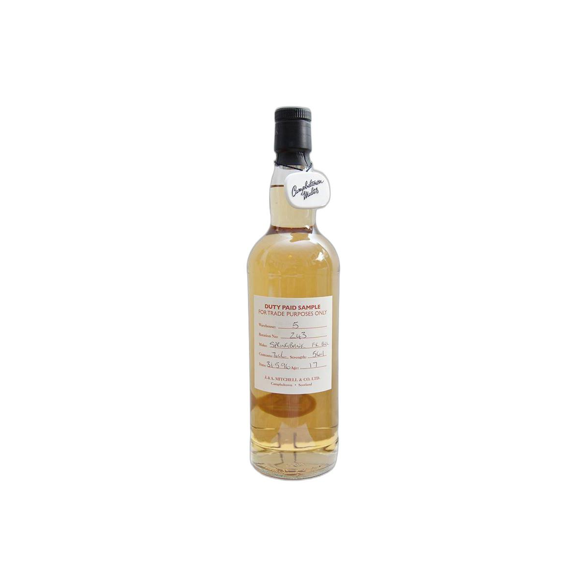 Springbank Duty Paid Sample - For Trade Purposes Only 1996 17 Years Single Malt Whisky