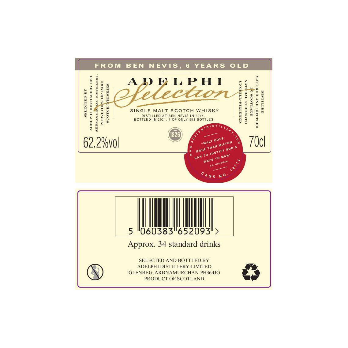 Ben Nevis Limited Edition 2015 6 Years Single Malt Whisky 2