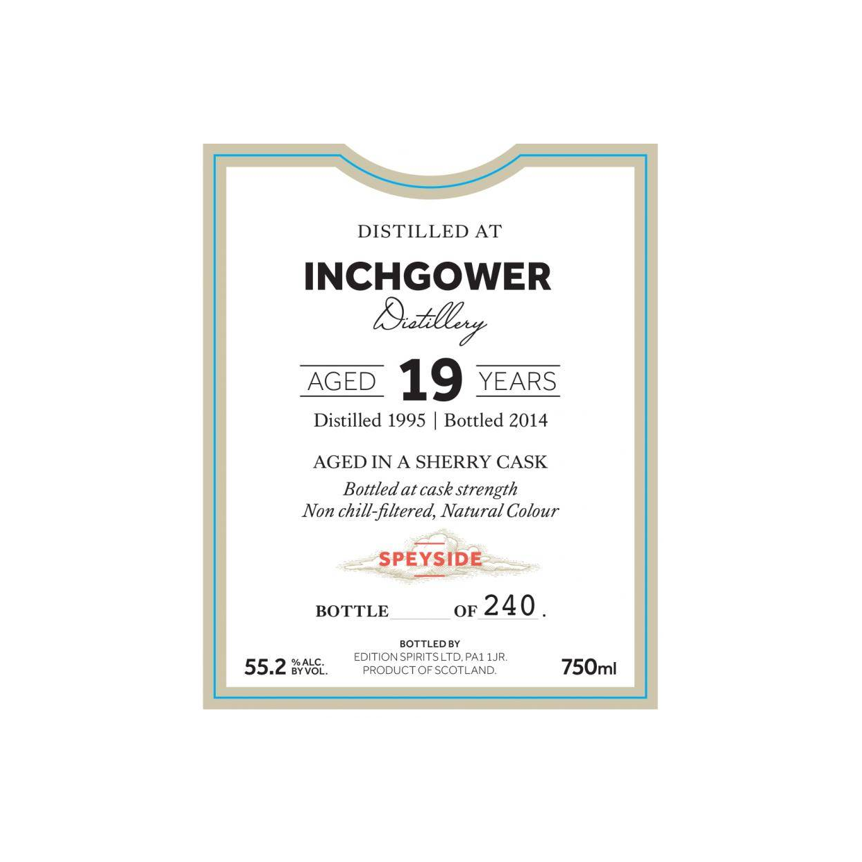 Inchgower The First Editions 1995 19 Years Single Malt Whisky