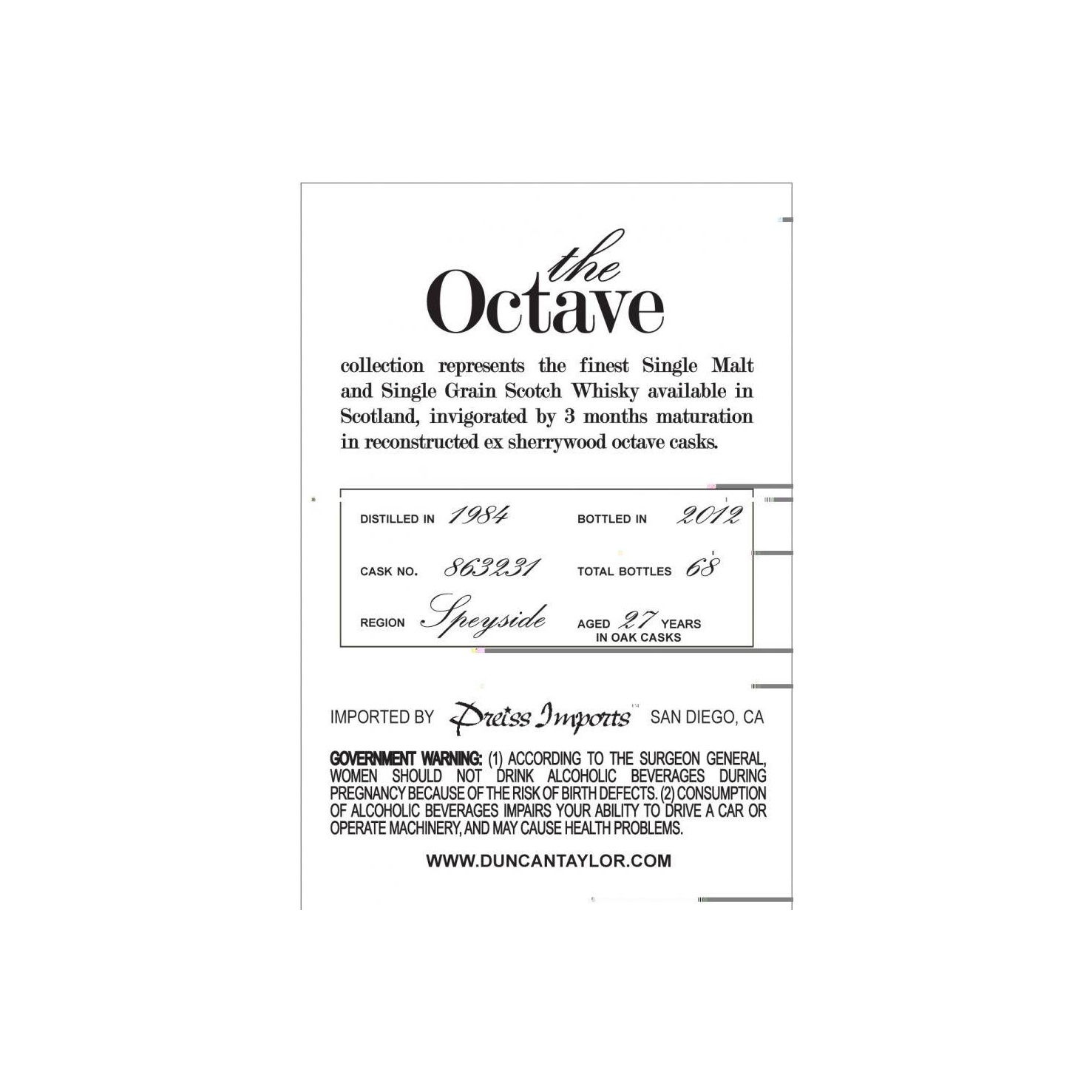Cardhu The Octave 1984 27 Years Single Malt Whisky 2
