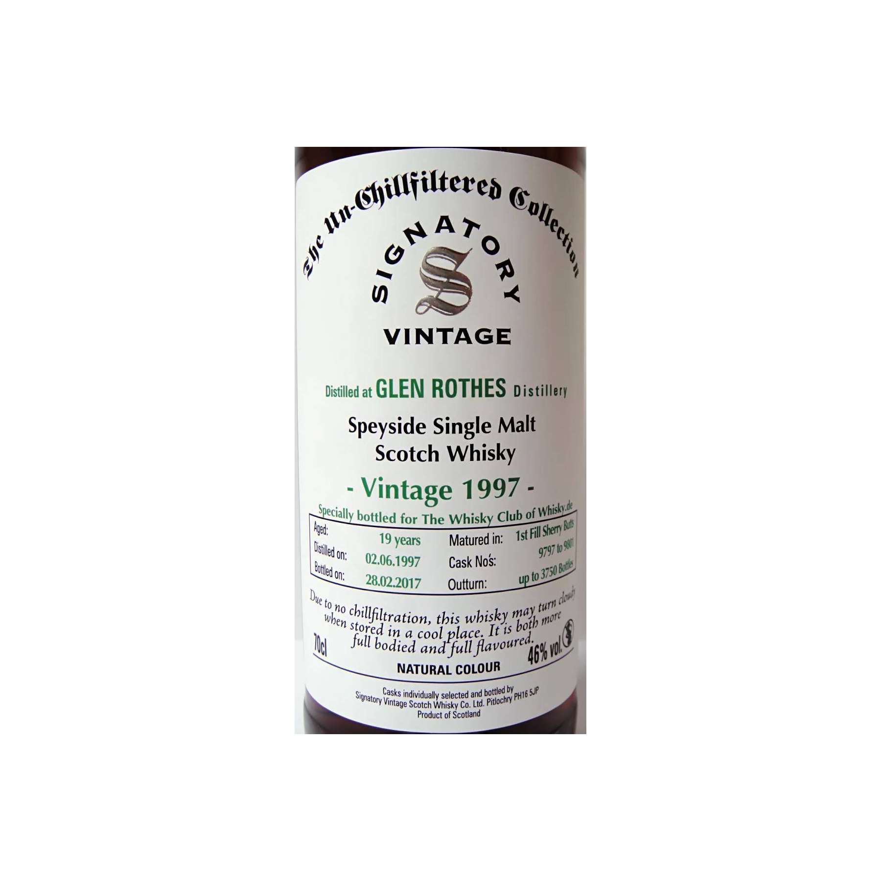 The Glenrothes The Un-Chillfiltered Collection 1997 19 Years Single Malt Whisky 3