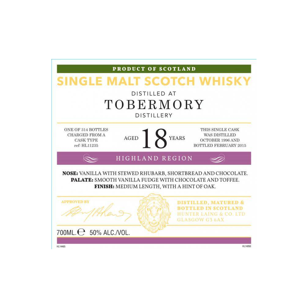 Tobermory Old Malt Cask 1996 18 Years Single Malt Whisky
