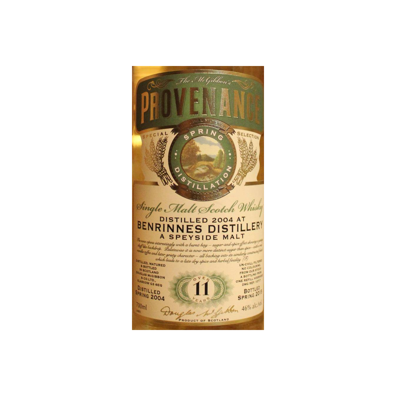 Benrinnes McGibbon's Provenance 2004 11 Years Single Malt Whisky 2