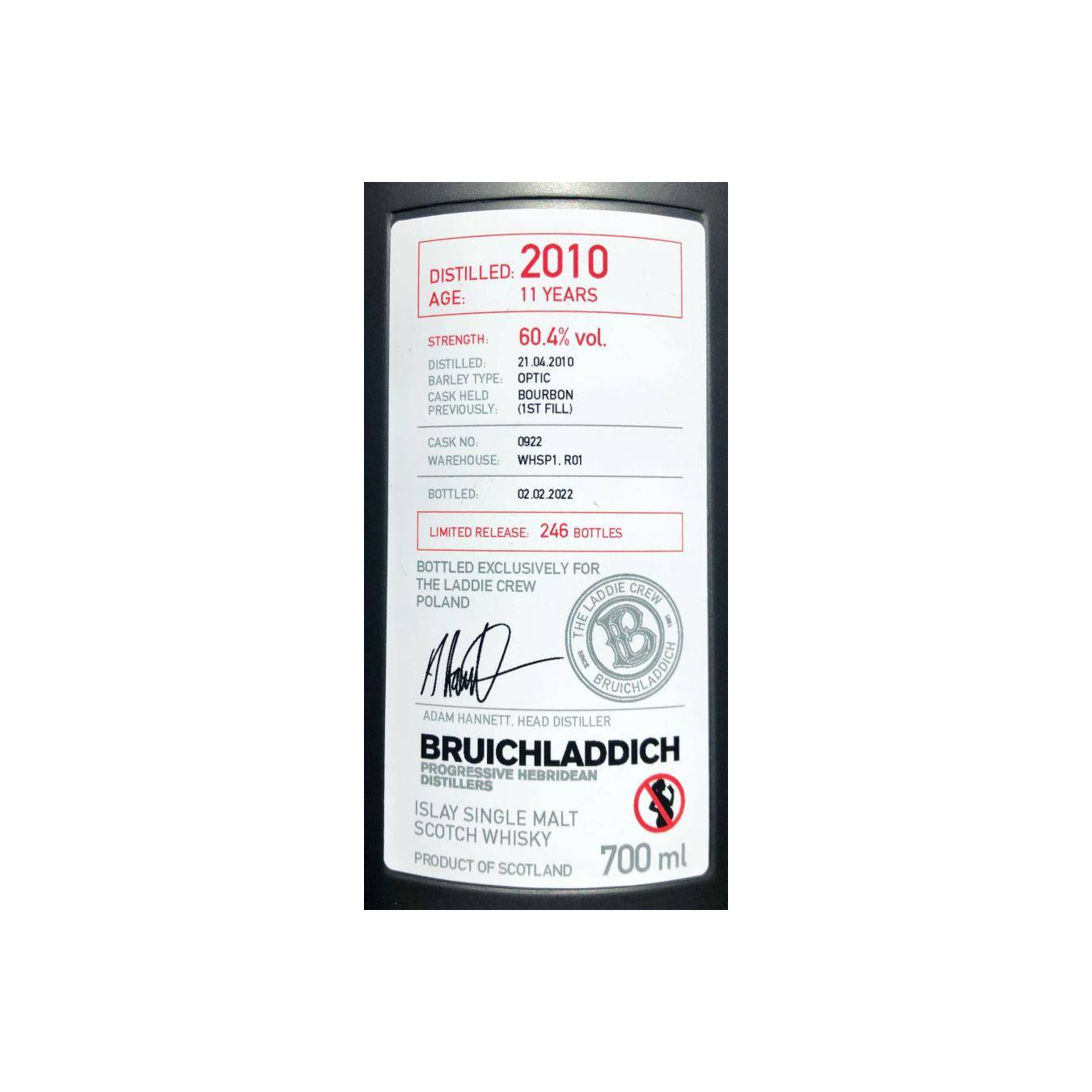 Bruichladdich 2010 11 Years Single Malt Whisky 3