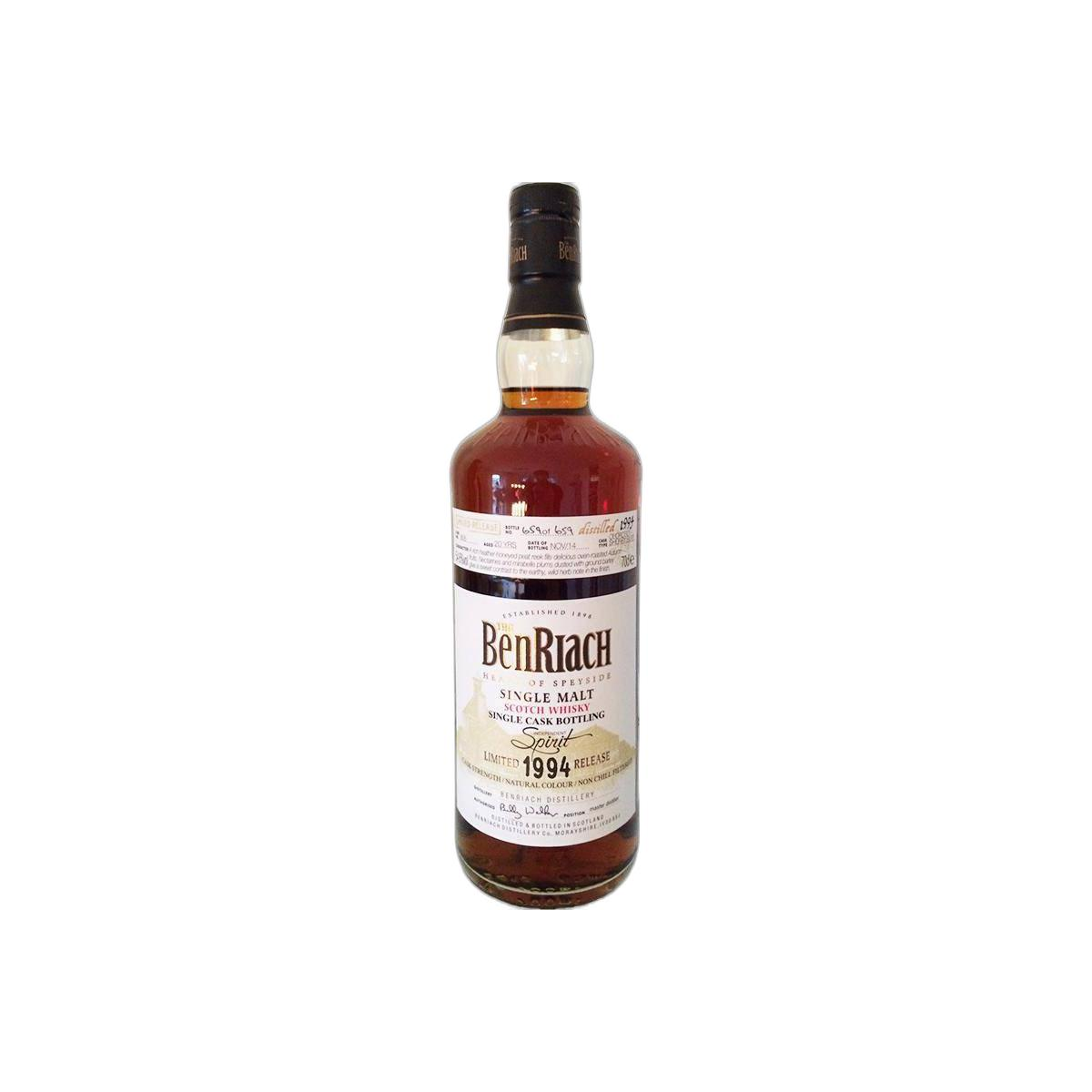 BenRiach Individual Cask Bottling 1994 20 Years Single Malt Whisky