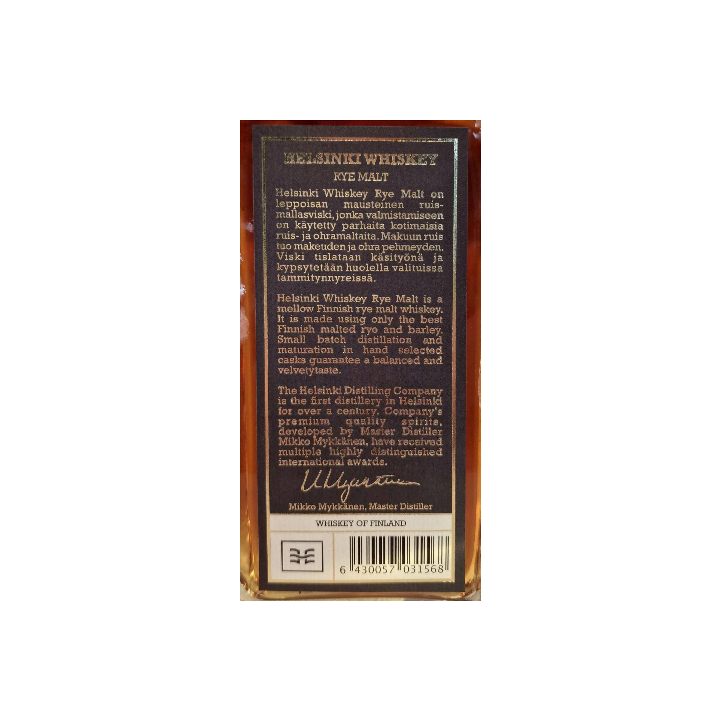 Helsinki Whiskey Rye Malt - Release #22 3