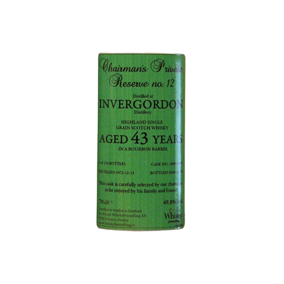 Invergordon 1972 43 Years Single Grain Whisky