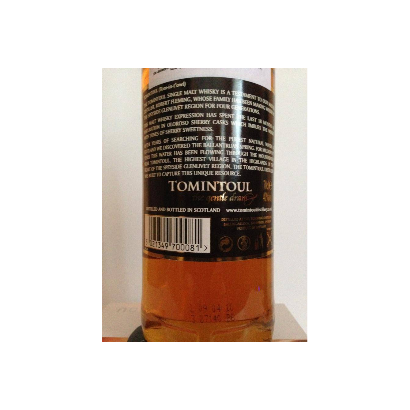 Tomintoul 12 Years Single Malt Whisky