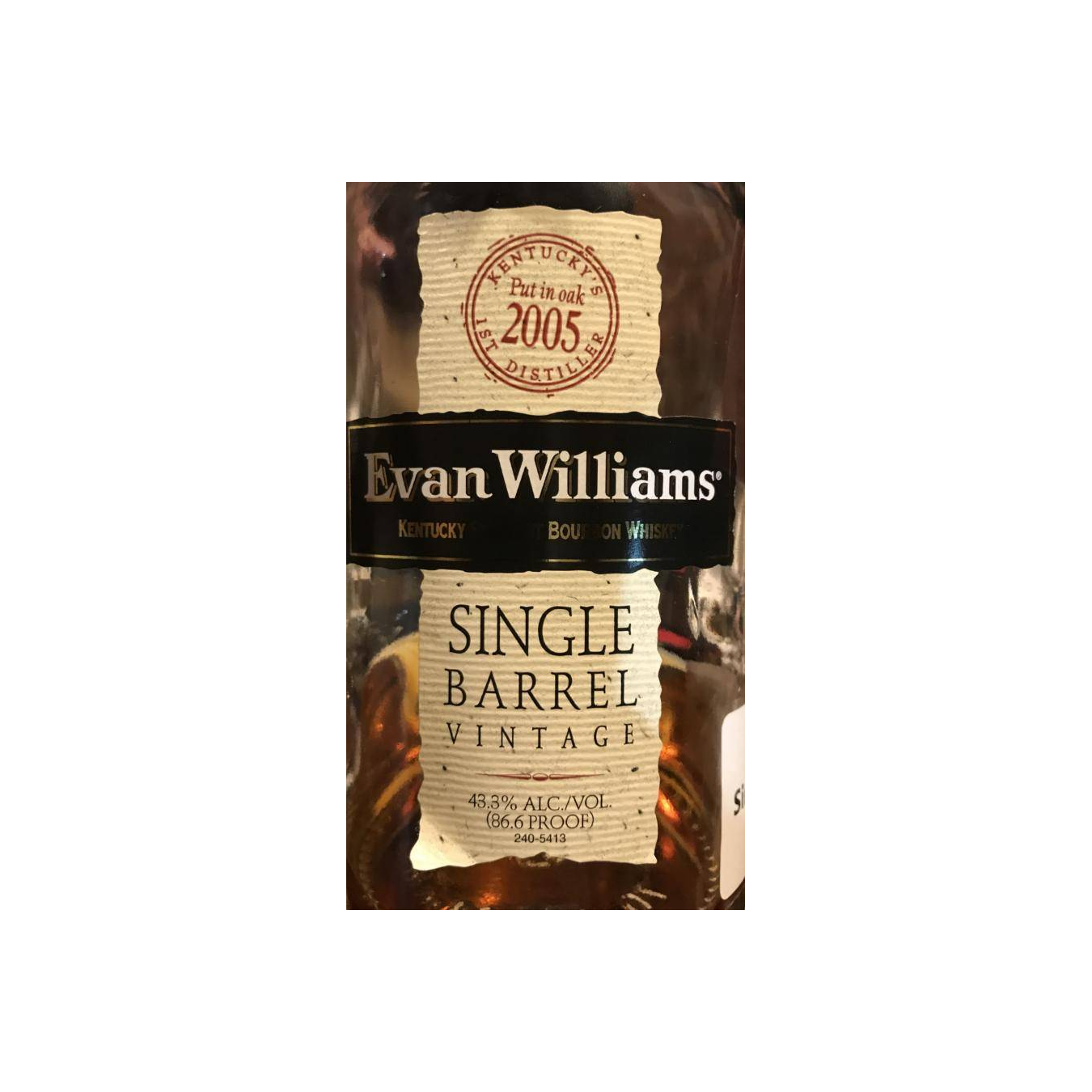 Evan Williams Single Cask 2005 9 Years Bourbon Whisky