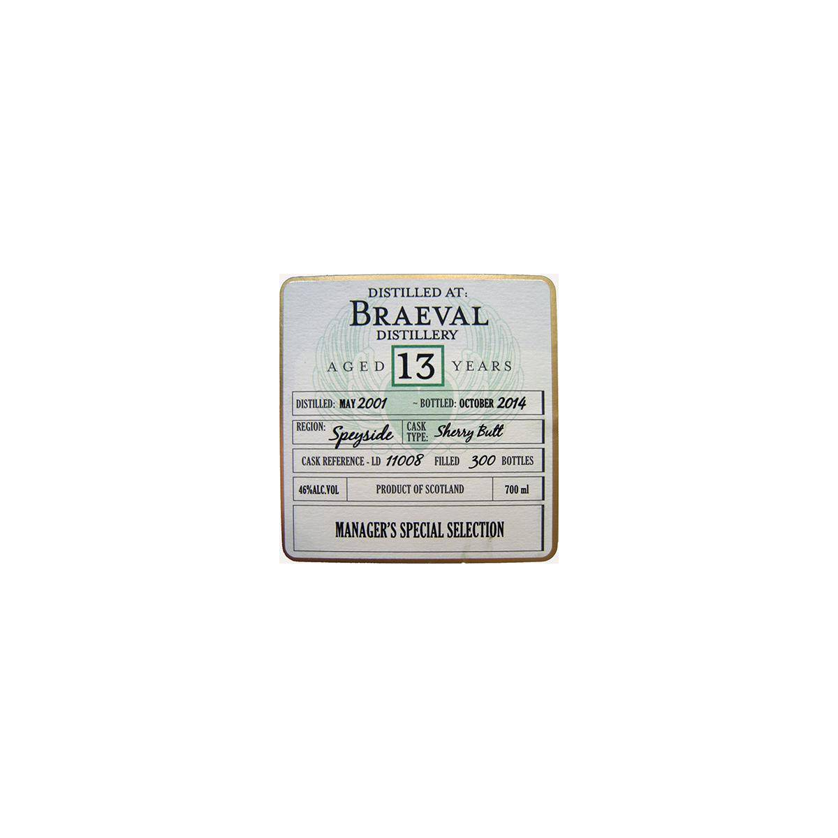 Braeval 2001 13 Years Single Malt Whisky 2