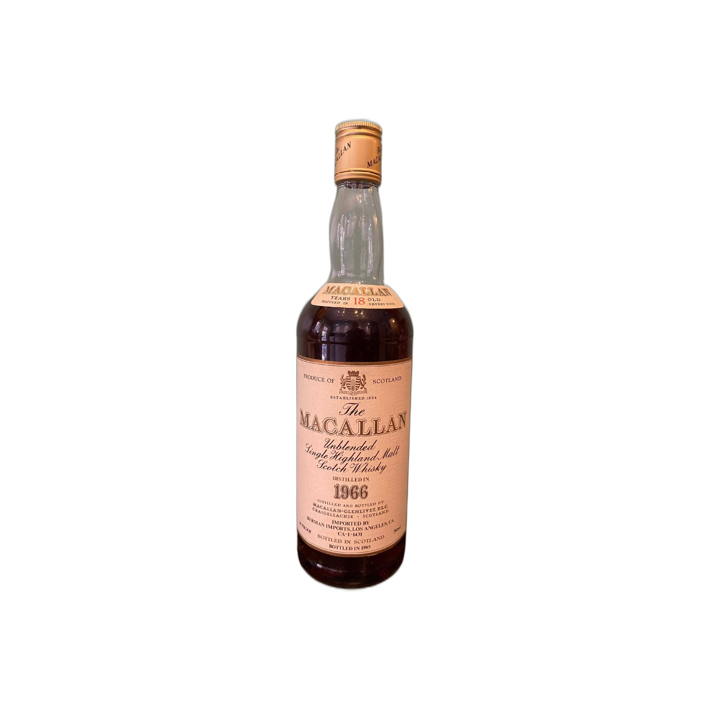 The Macallan 1966 18 Years Single Malt Whisky