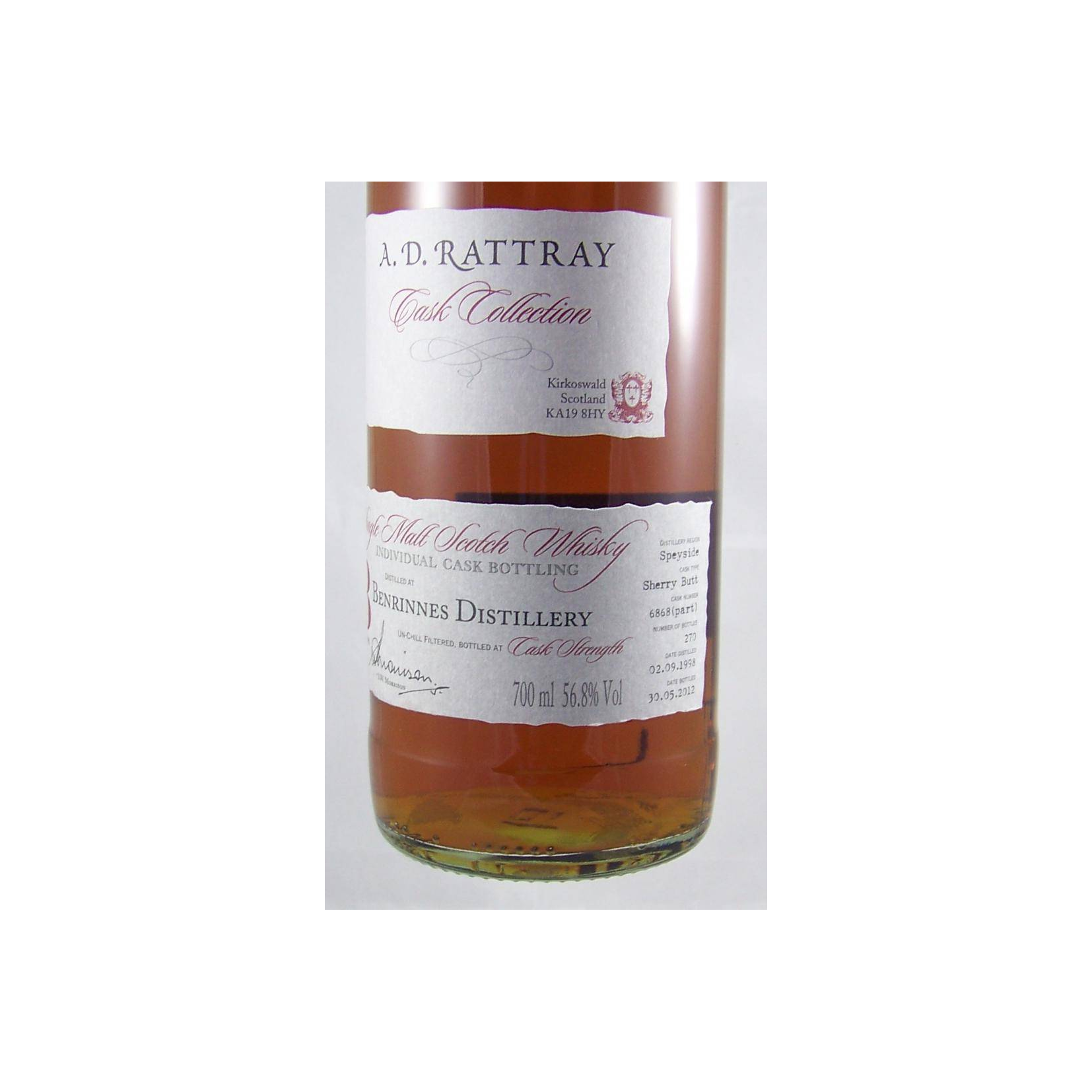 Benrinnes Individual Cask Bottling 1998 13 Years Single Malt Whisky 2