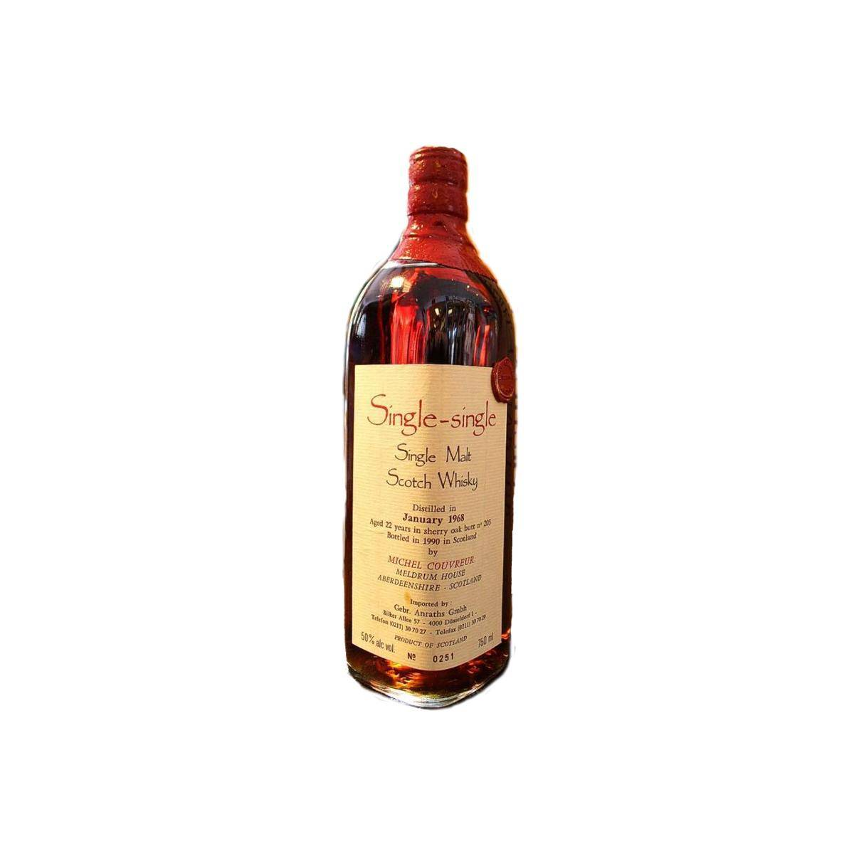 Michel Couvreur 1968 22 Years Single Malt Whisky