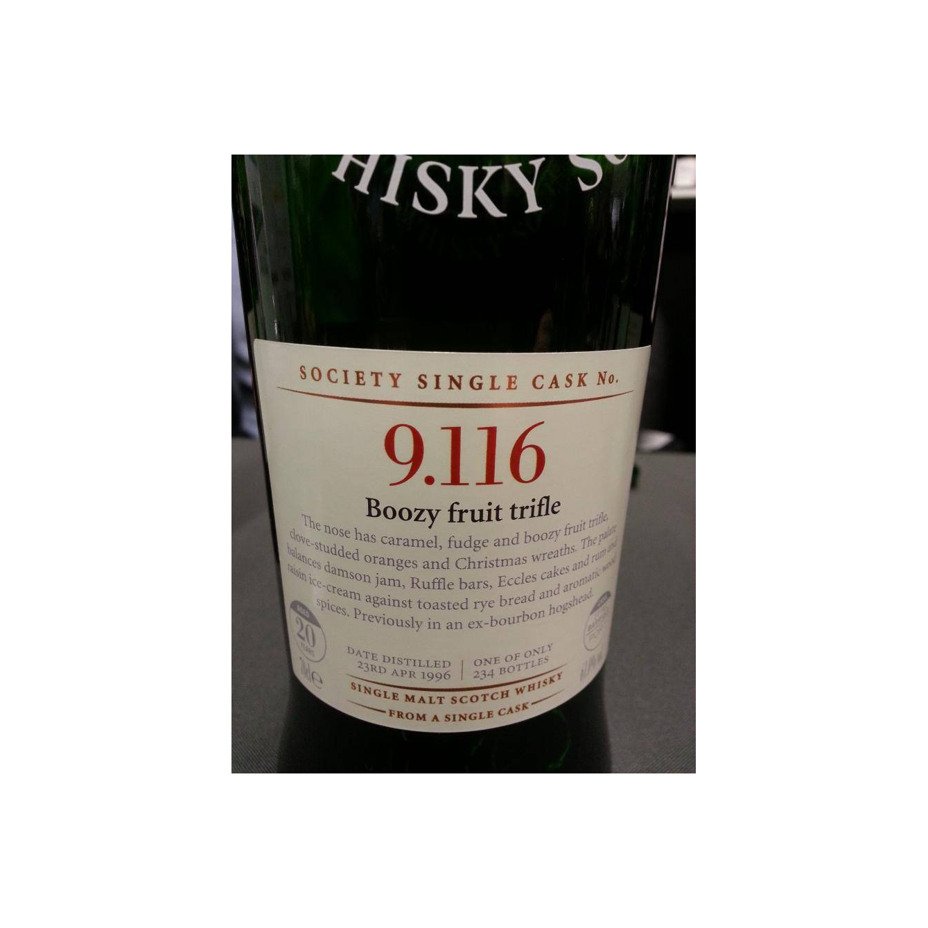 The Scotch Malt Whisky Society 1996 20 Years Single Malt Whisky 2