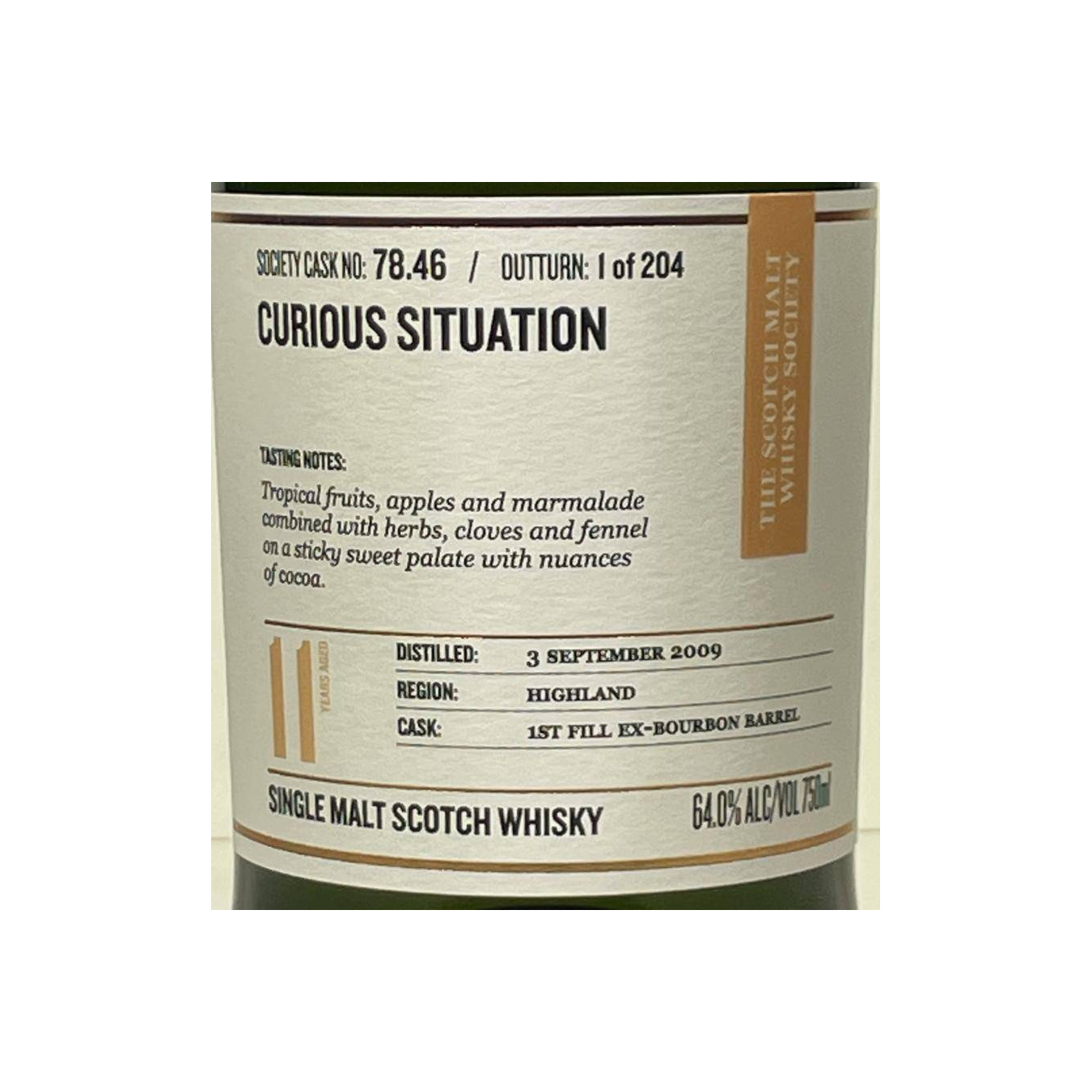 The Scotch Malt Whisky Society 2009 11 Years Single Malt Whisky 2