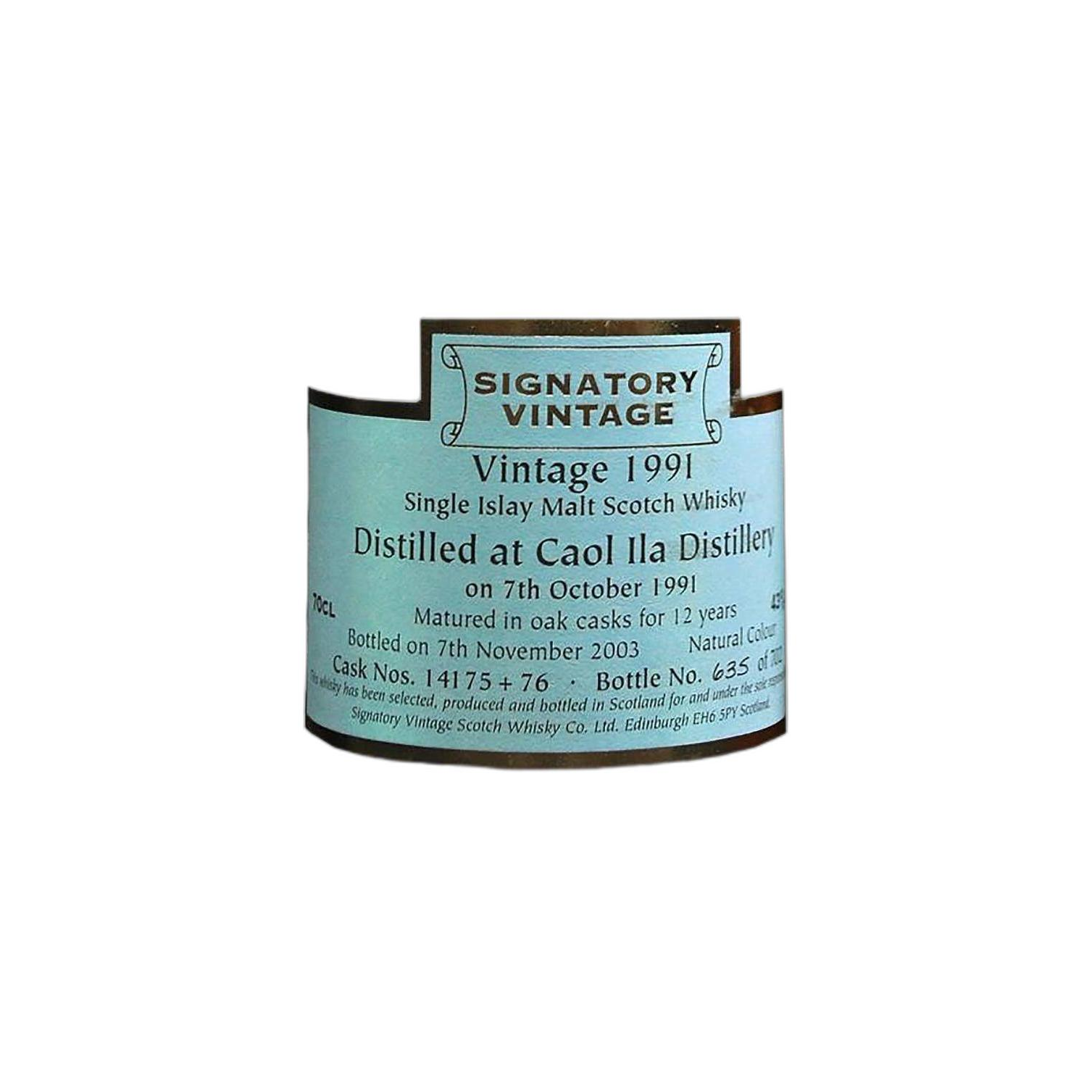Caol Ila Vintage Collection 1991 12 Years Single Malt Whisky 3