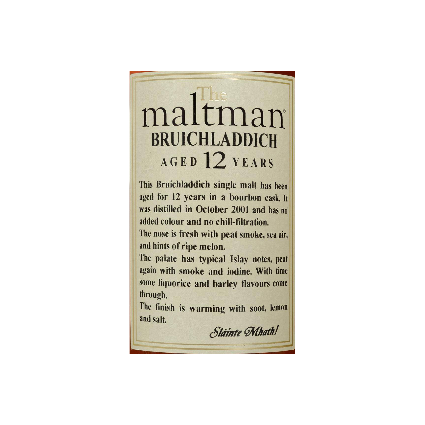 Bruichladdich 2001 12 Years Single Malt Whisky 3