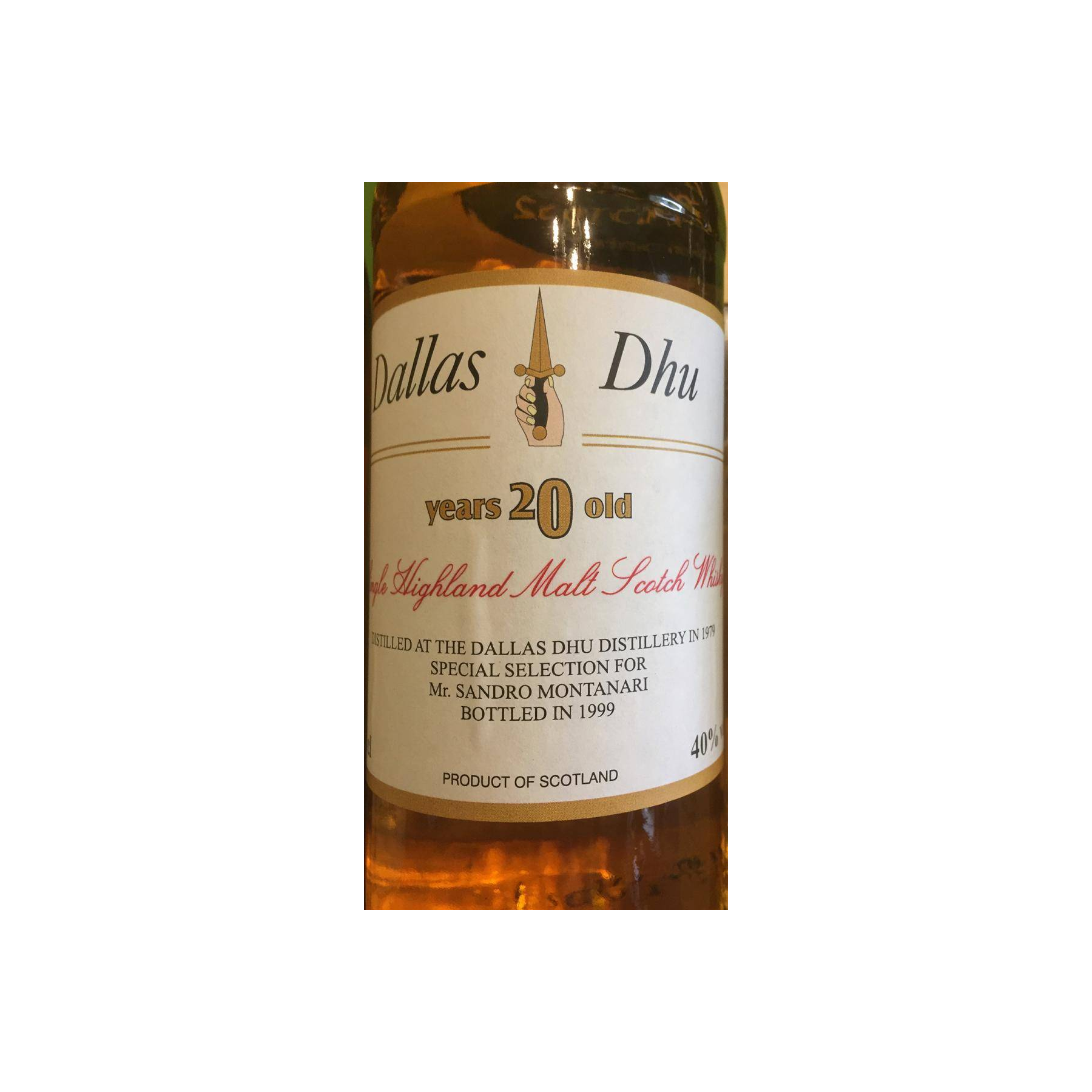 Dallas Dhu 1979 20 Years Single Malt Whisky