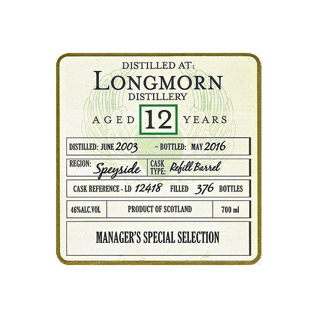 Longmorn 2003 12 Years Single Malt Whisky 2
