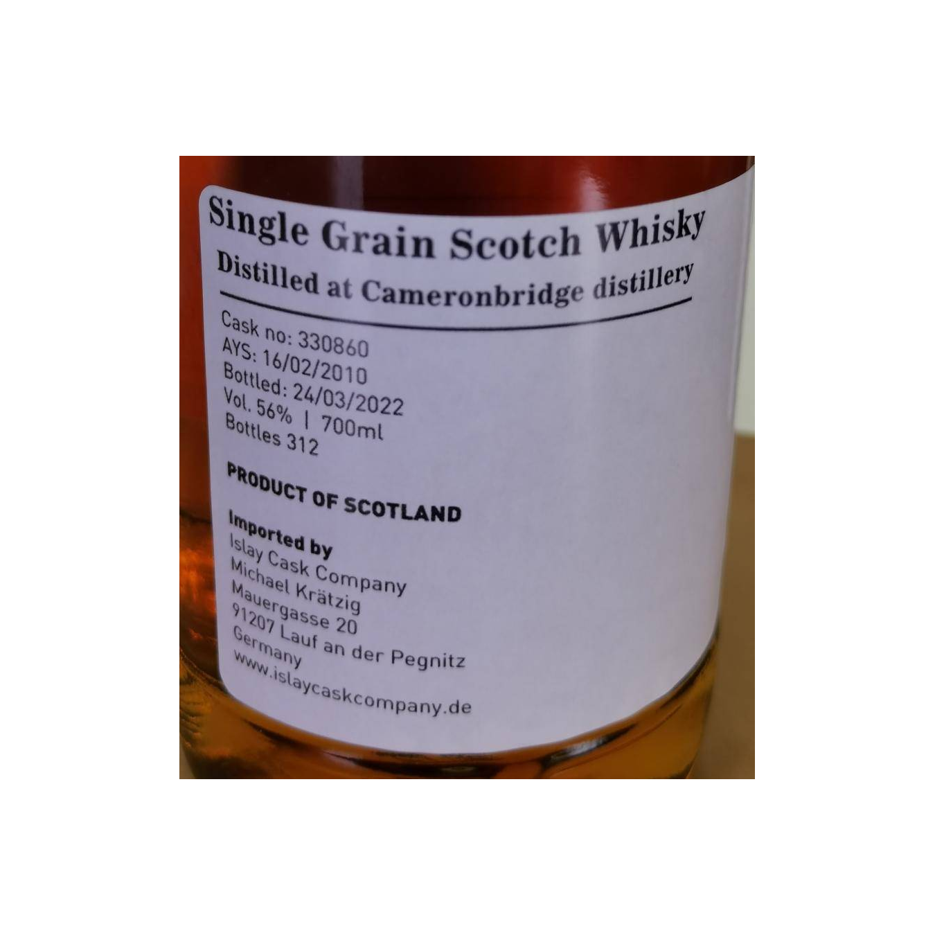Cameronbridge 2010 12 Years Single Grain Whisky 2