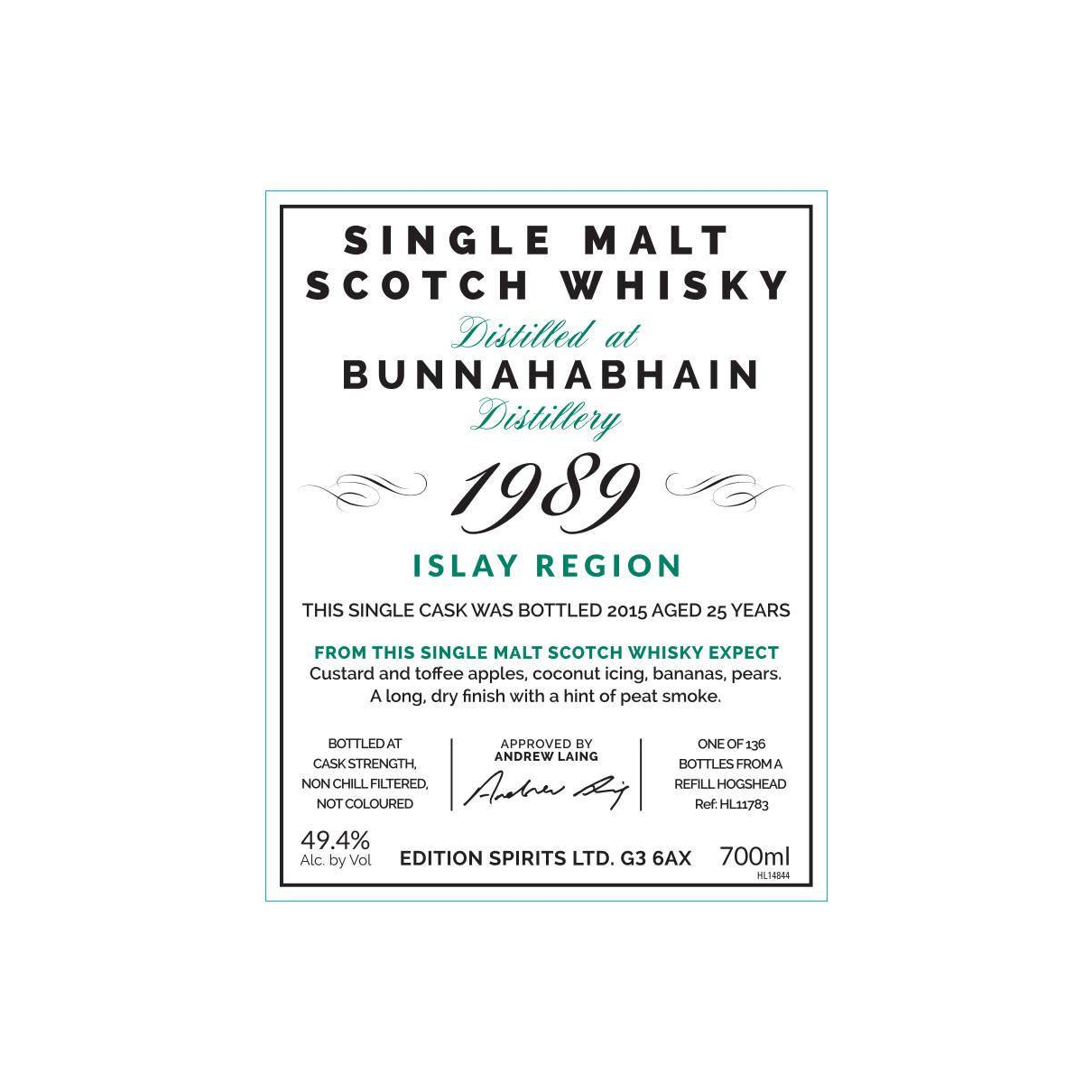 Bunnahabhain The First Editions 1989 25 Years Single Malt Whisky 2