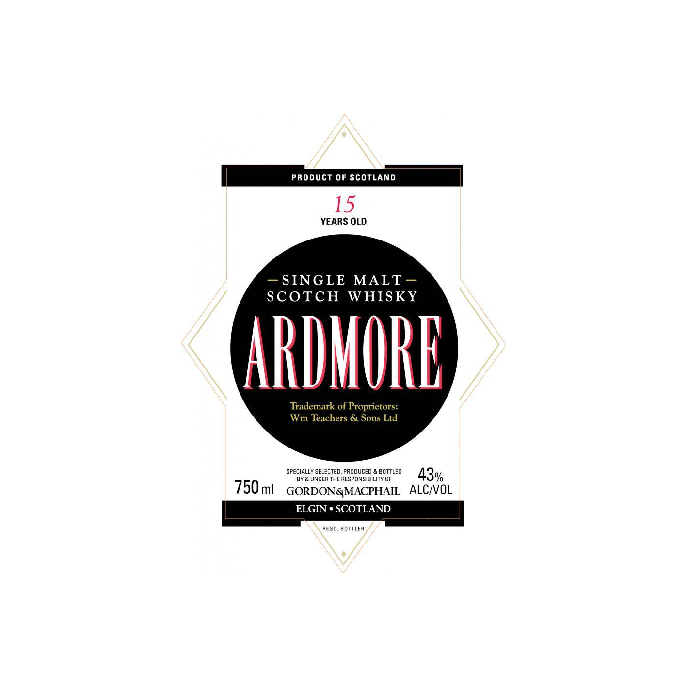 Ardmore Licensed Bottling 15 Years Single Malt Whisky 3