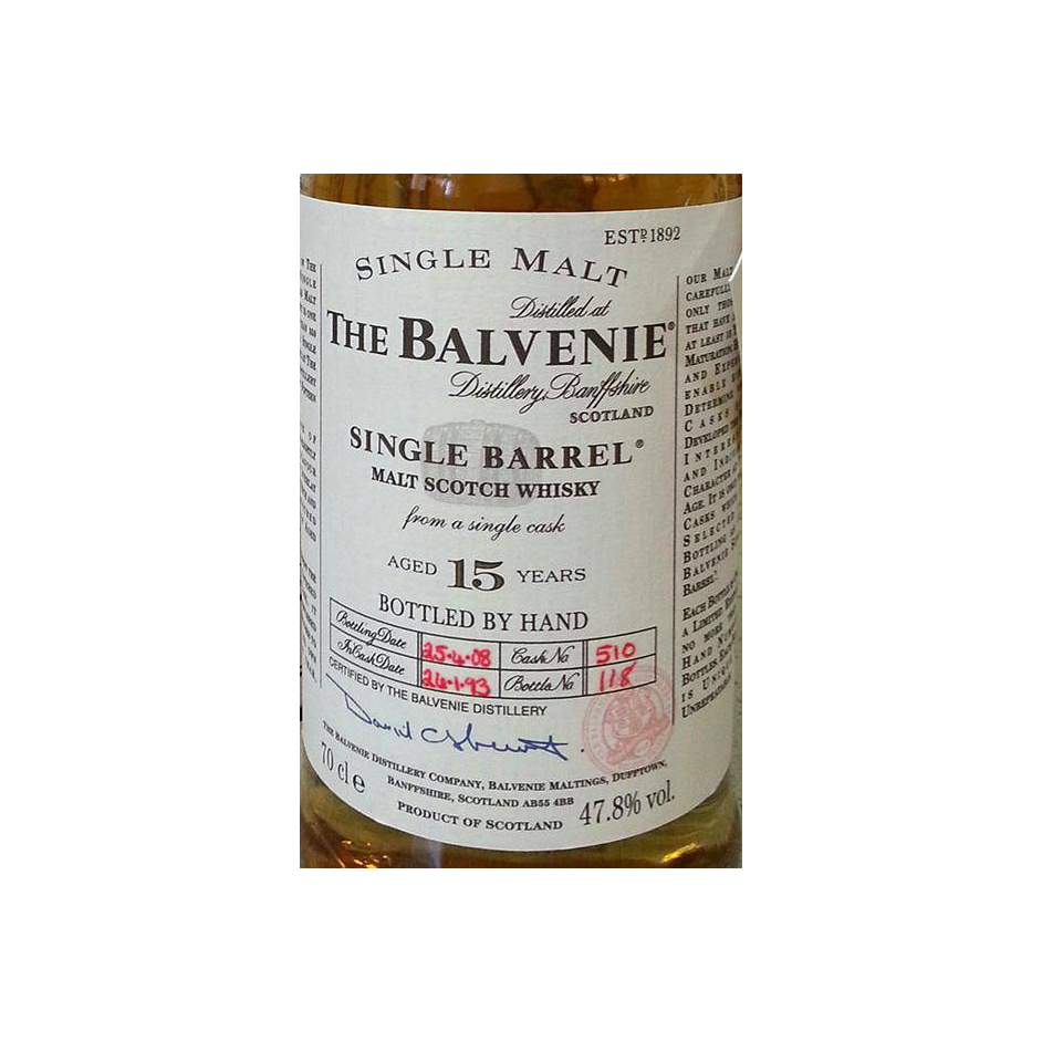 The Balvenie Single Cask 1993 15 Years Single Malt Whisky 3