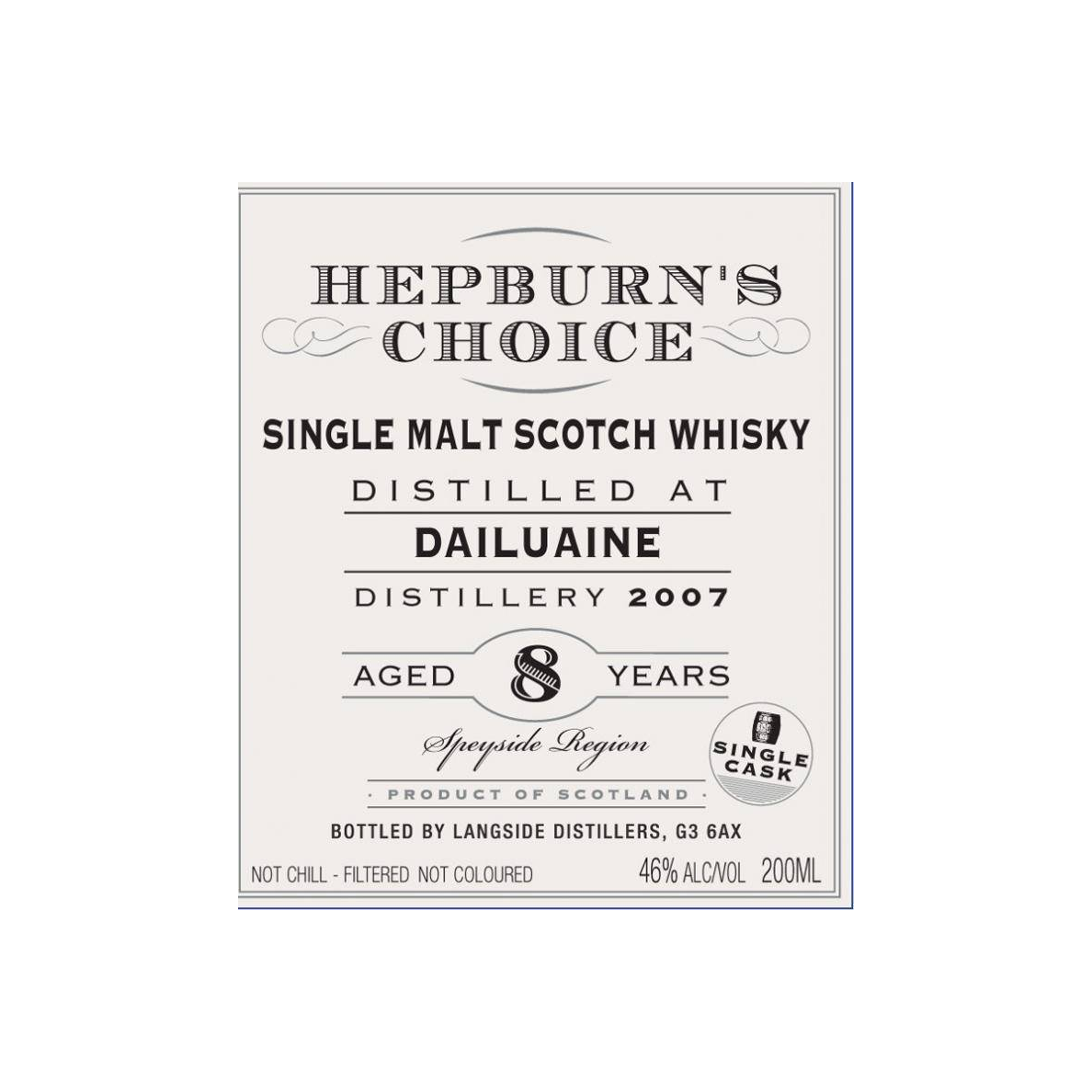 Dailuaine 2007 8 Years Single Malt Whisky