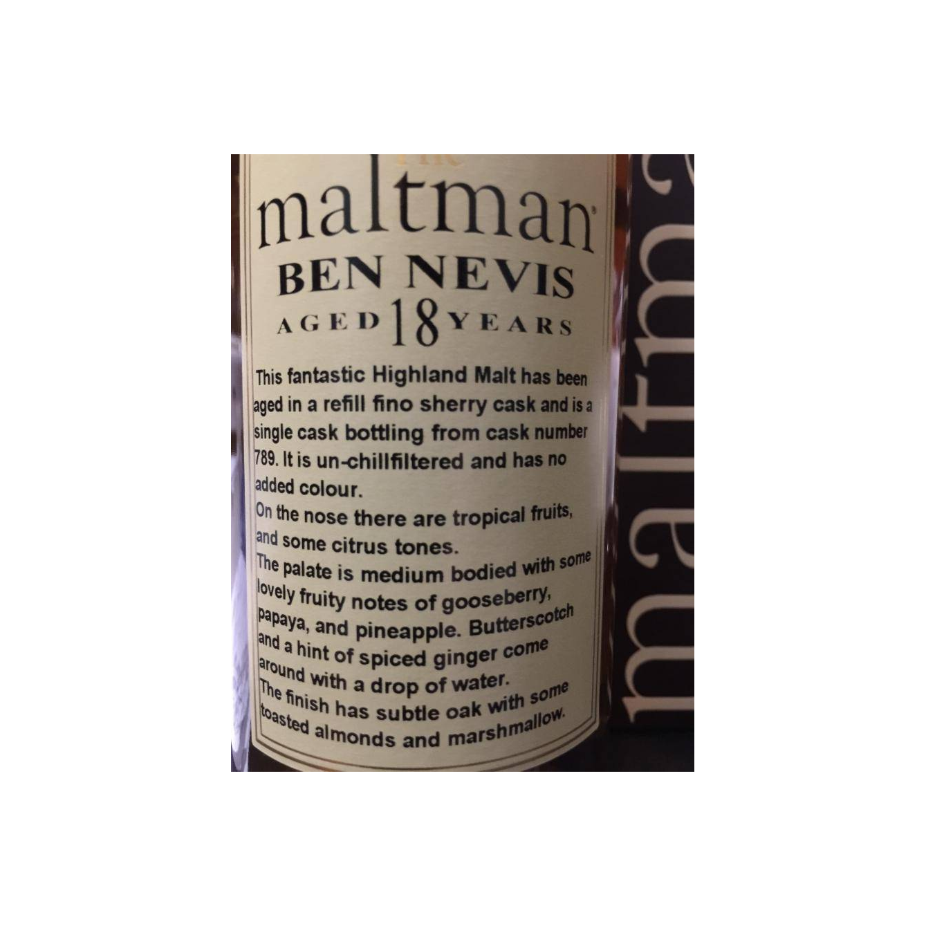 Ben Nevis 1996 18 Years Single Malt Whisky 3