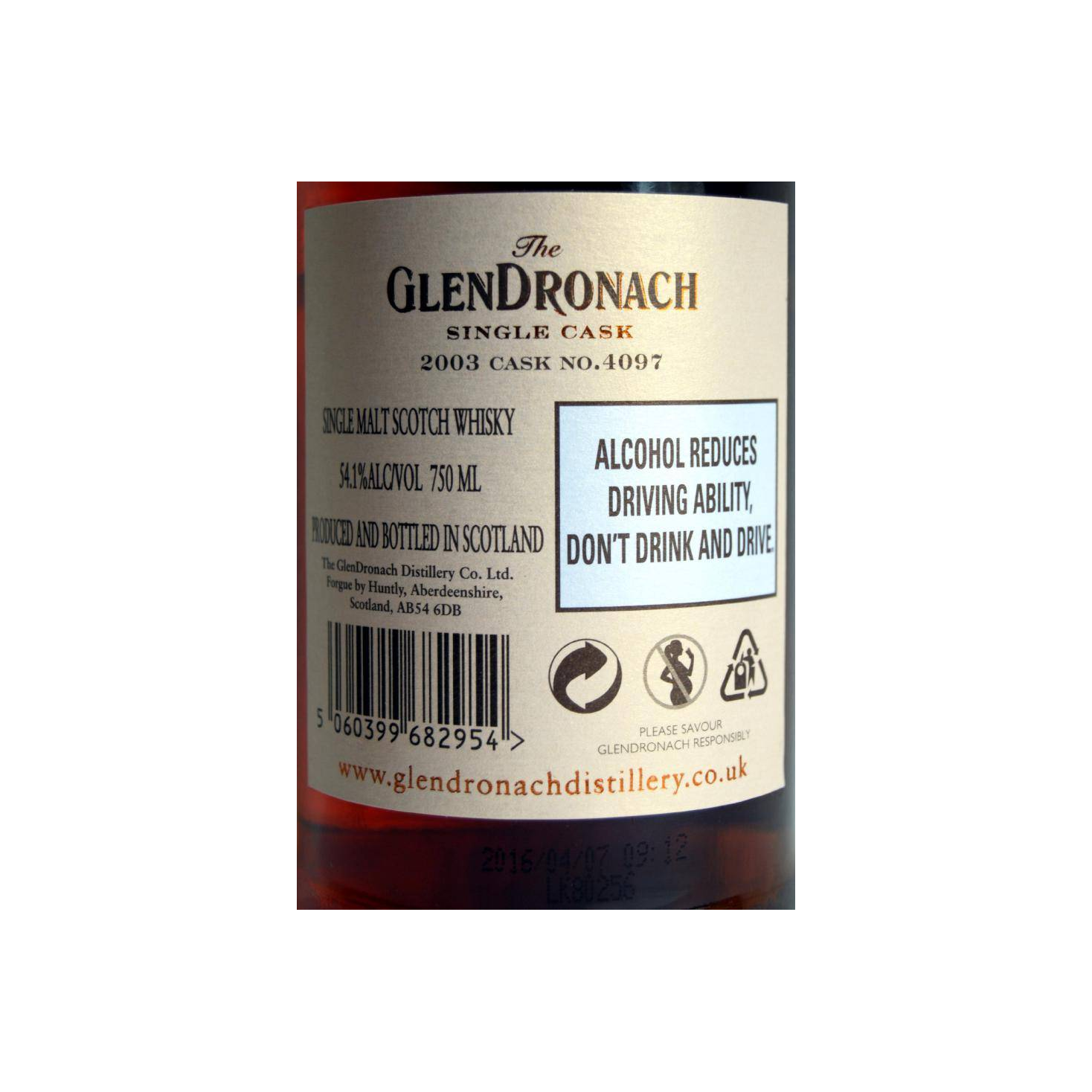 GlenDronach Single Cask 2003 13 Years Single Malt Whisky 2