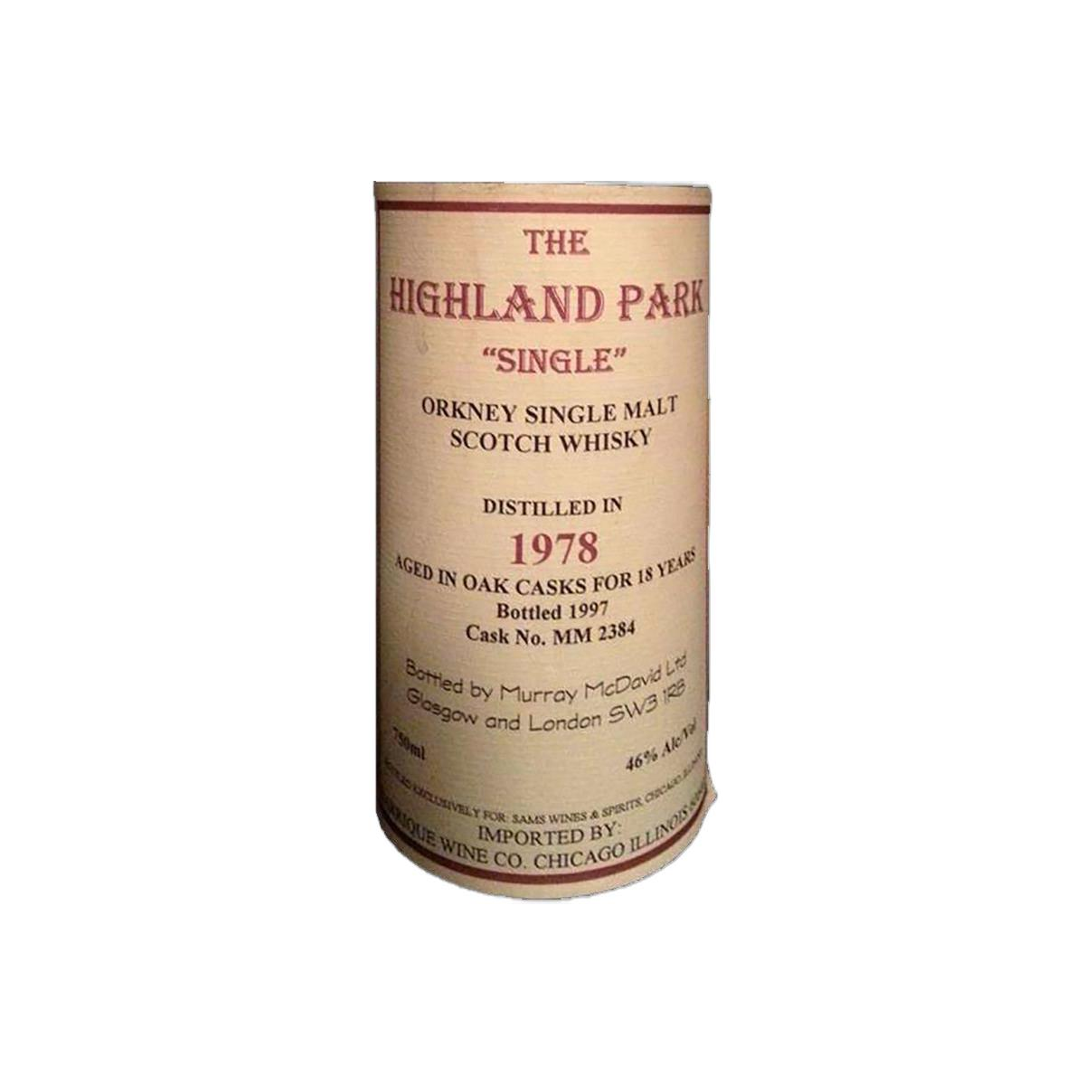 Highland Park 1978 18 Years Single Malt Whisky
