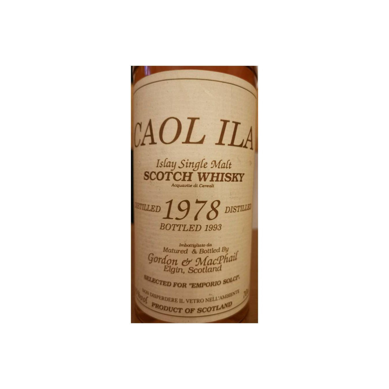 Caol Ila 1978 15 Years Single Malt Whisky