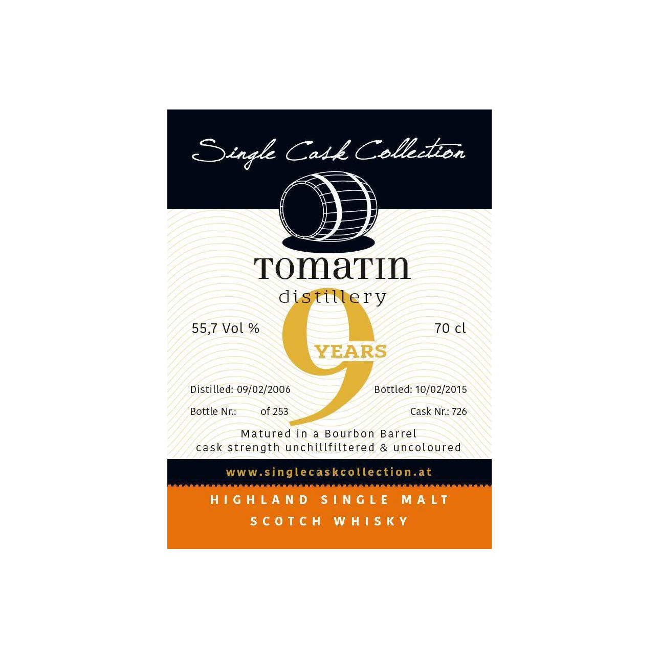 Tomatin 2006 9 Years Single Malt Whisky
