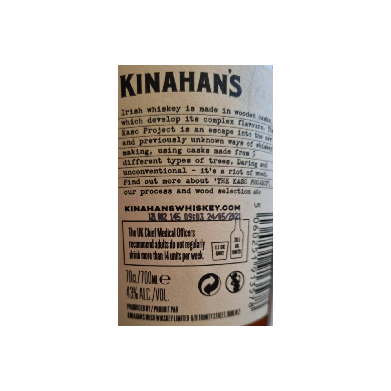Kinahan's Blended Whisky 2