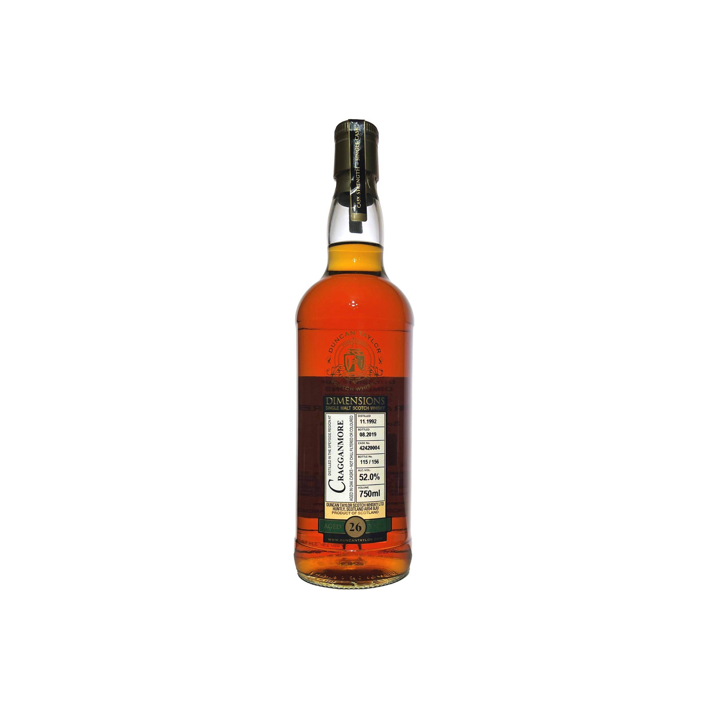 Cragganmore Dimensions 1992 26 Years Single Malt Whisky