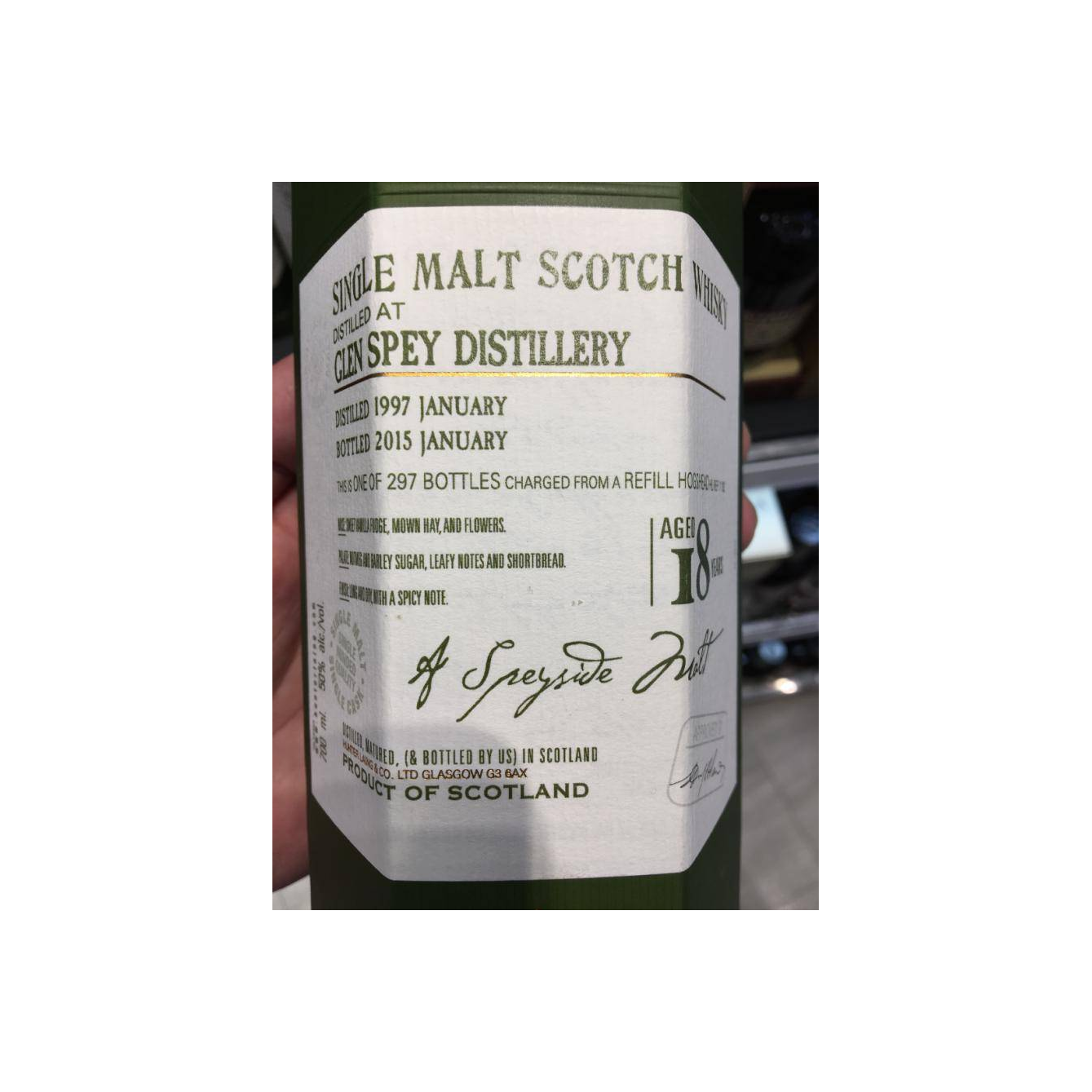Glen Spey Old Malt Cask 1997 18 Years Single Malt Whisky 2