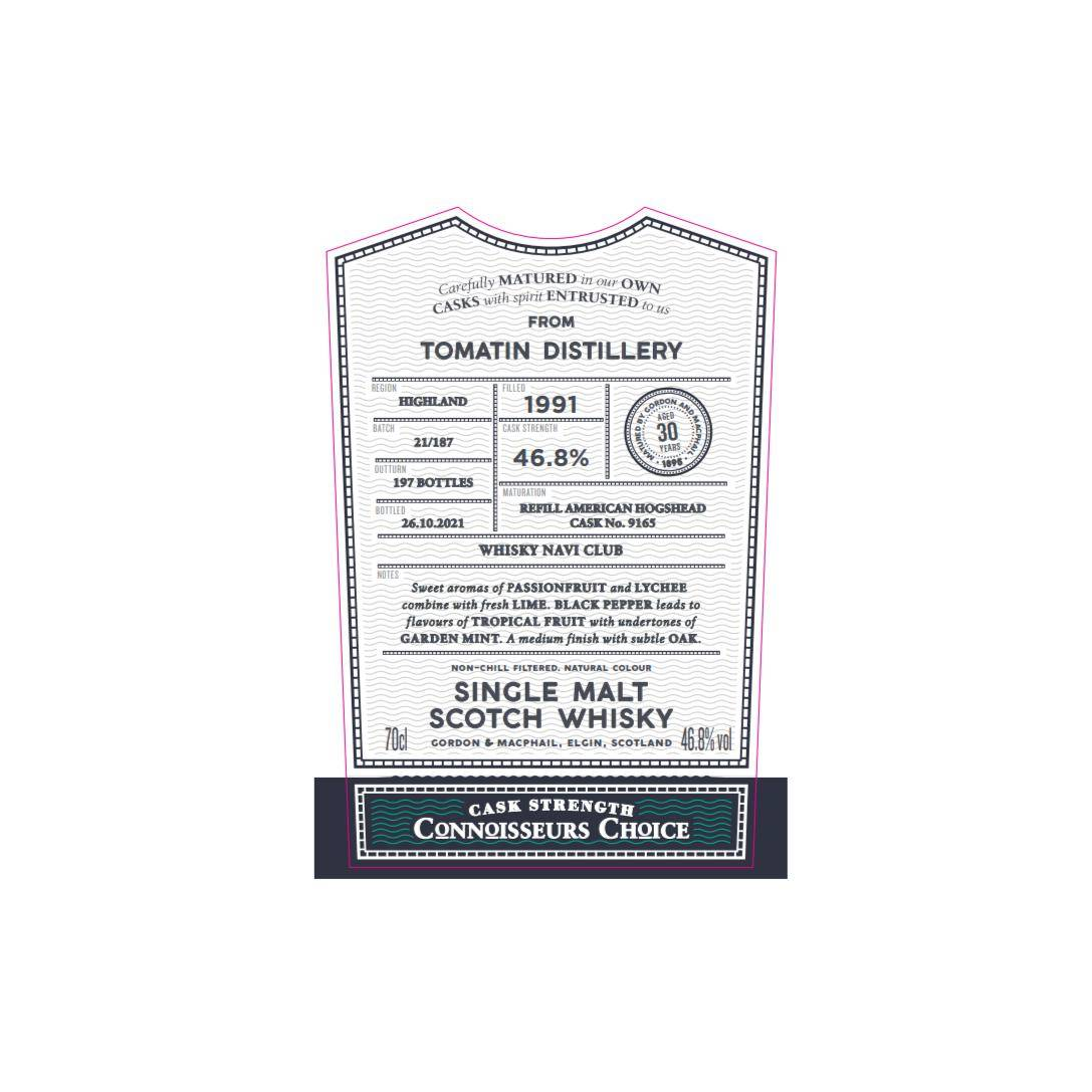 Tomatin Connoisseurs Choice 1991 30 Years Single Malt Whisky
