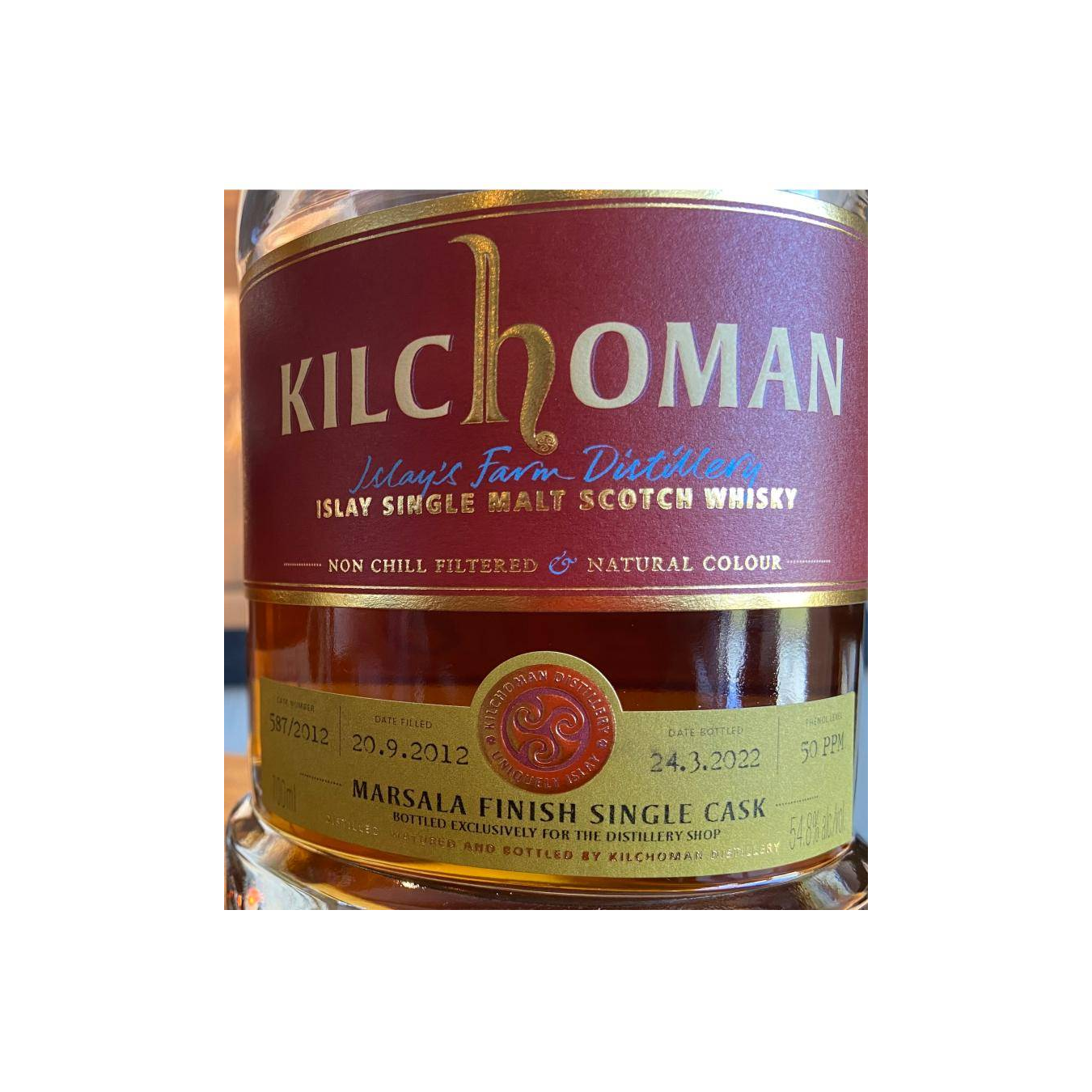 Kilchoman Single Cask 2012 9 Years Single Malt Whisky 2