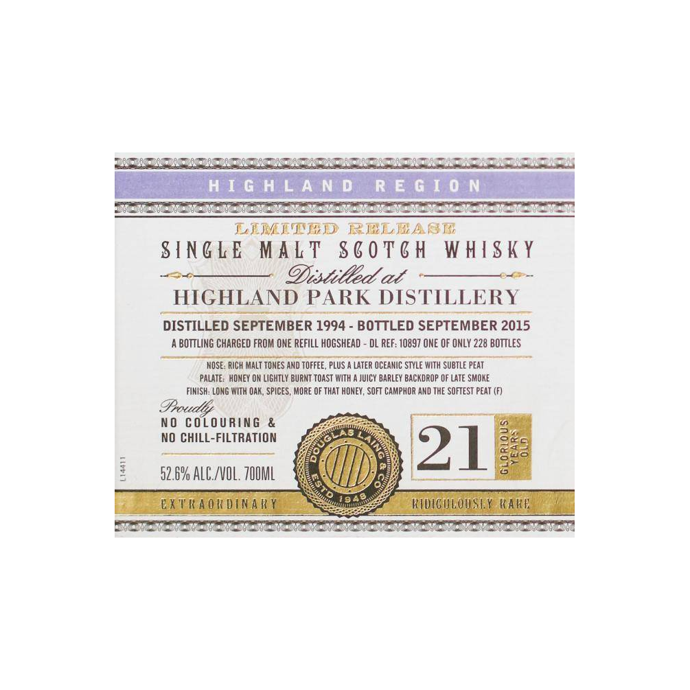 Highland Park 1994 21 Years Single Malt Whisky 3