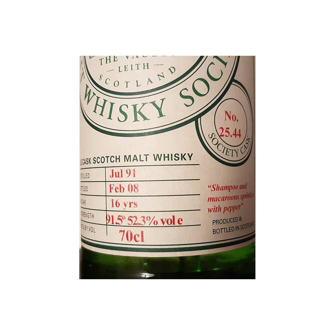 The Scotch Malt Whisky Society 1991 16 Years Single Malt Whisky 2